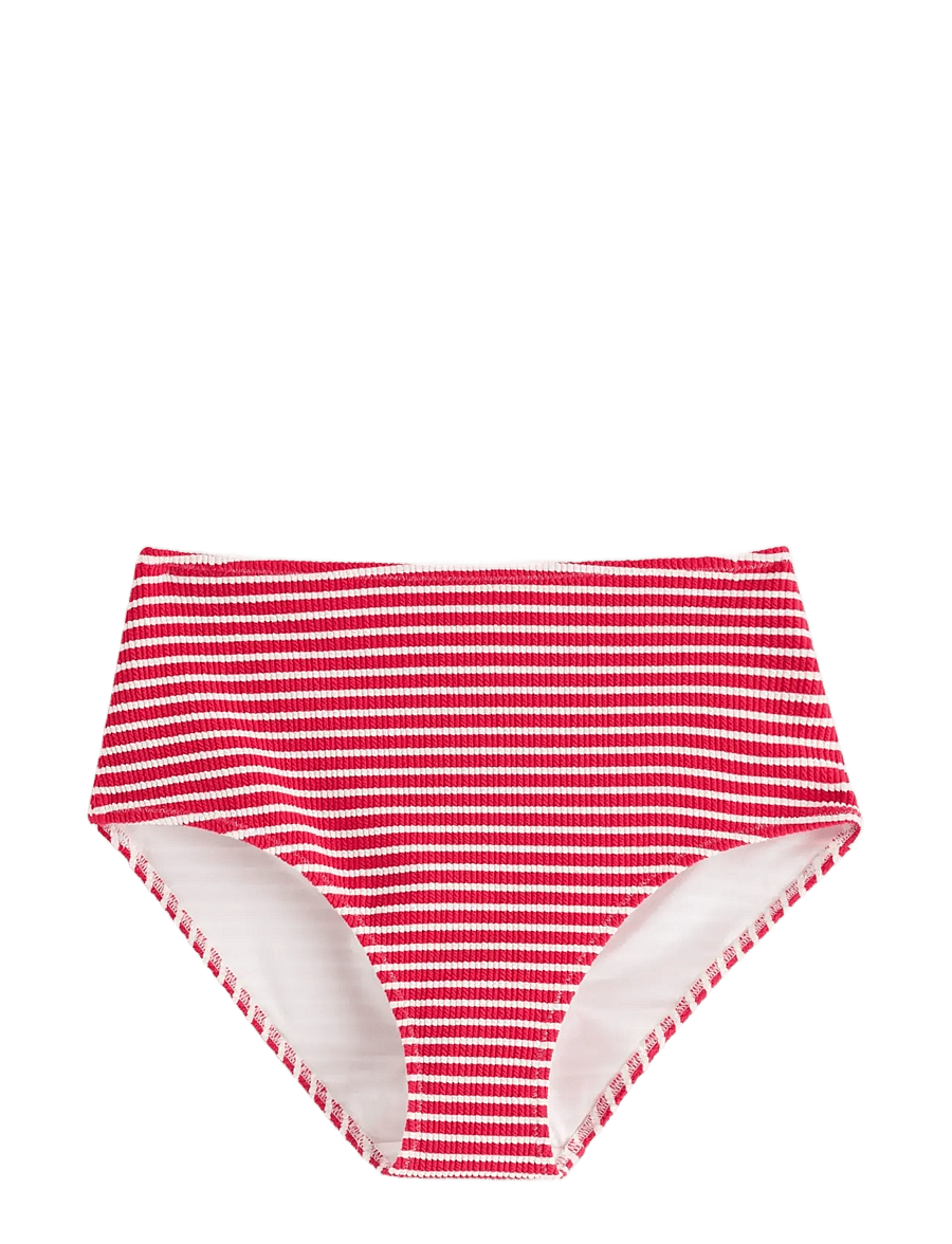 Lindex - Crinkled bikini bottom with high waist - bikinihosen mit hoher taille - red - 1