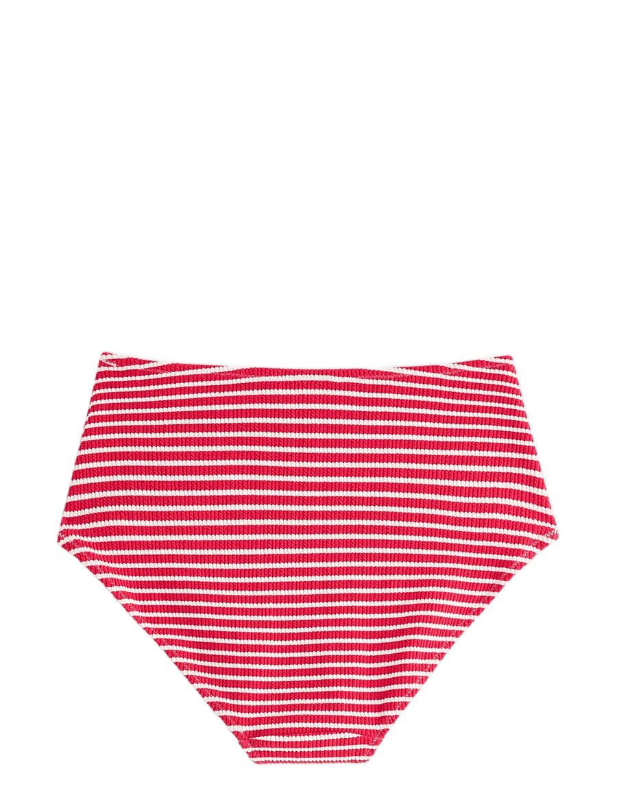 Lindex - Crinkled bikini bottom with high waist - bikinihosen mit hoher taille - red - 2