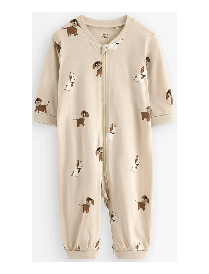 Lindex - Pyjamas with application at the back - schlafoveralls - light beige - 0