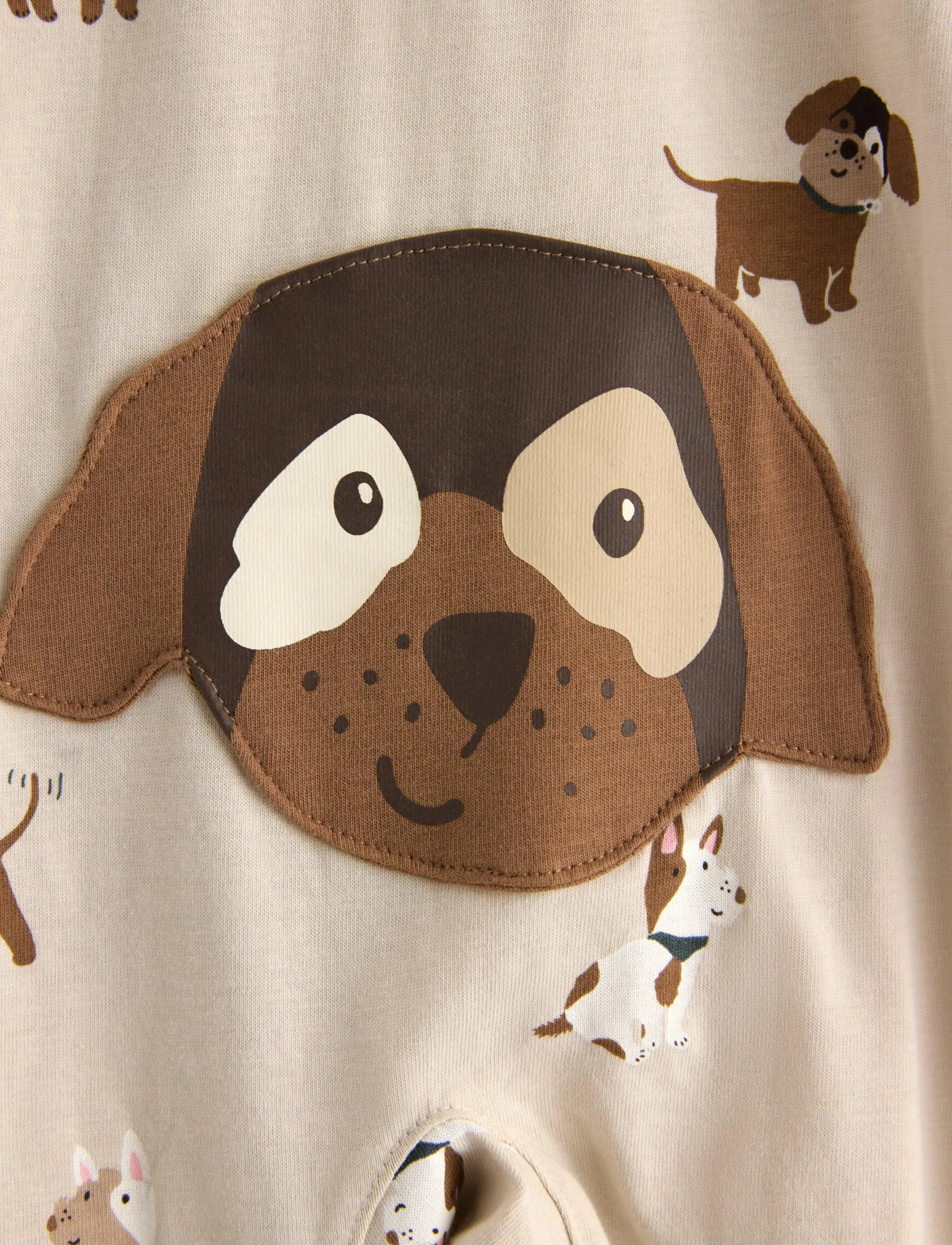 Lindex - Pyjamas with application at the back - light beige - 2