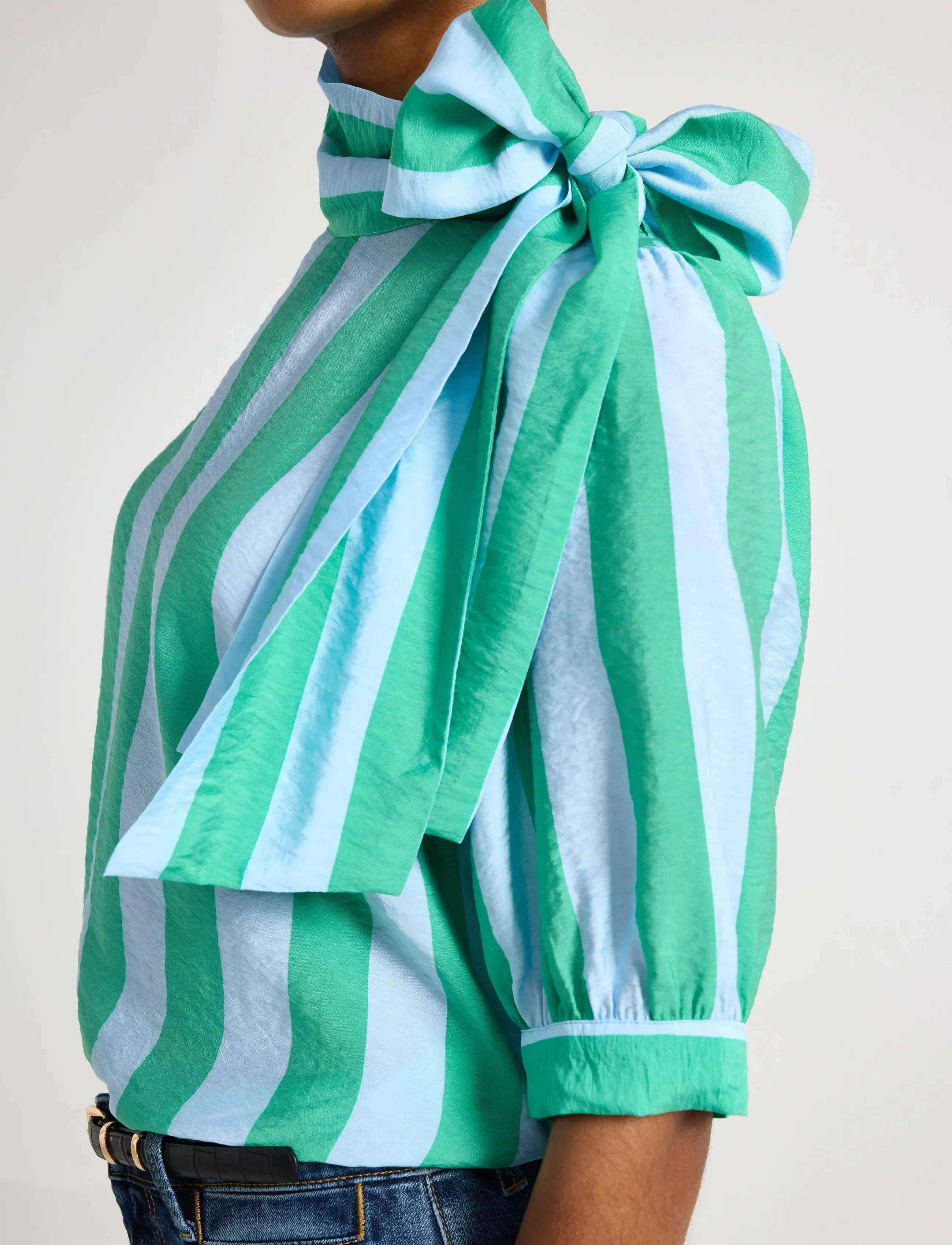 Lindex - Blouse Darcy - kortärmade blusar - strong green - 4
