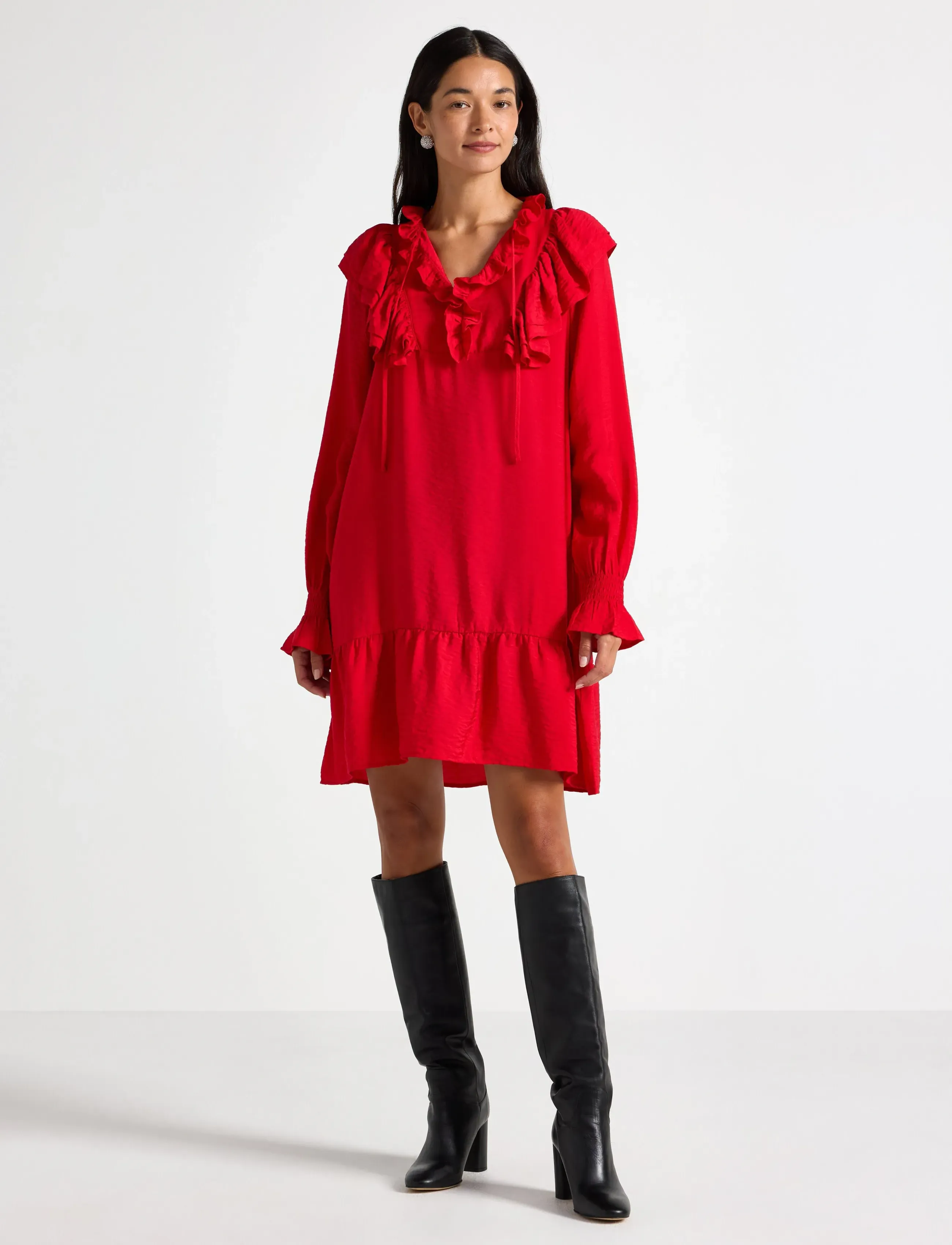 Lindex Dress Winny, XS, Dresses, Rot - Short Dress, Frauen