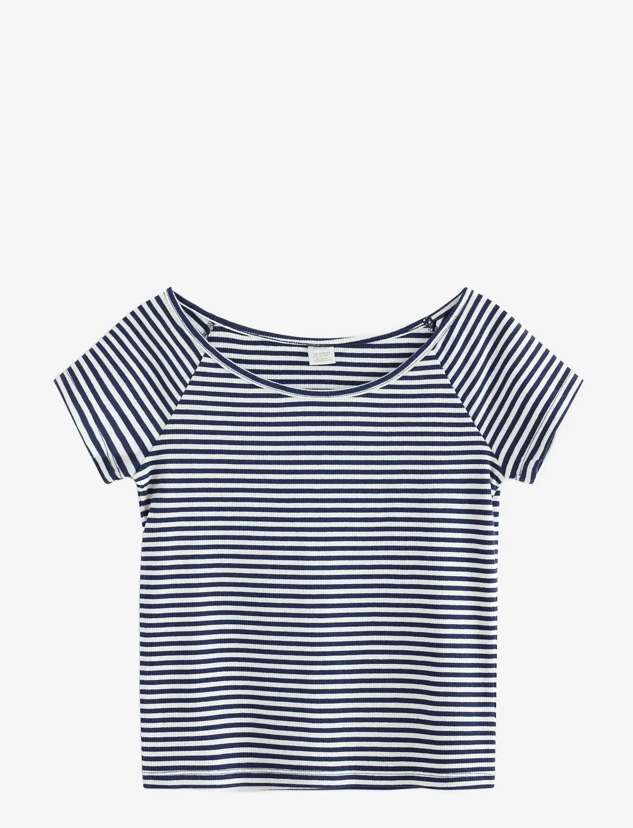 Lindex - Top short sleeve rib and deep - kurzärmelige - dark blue - 1