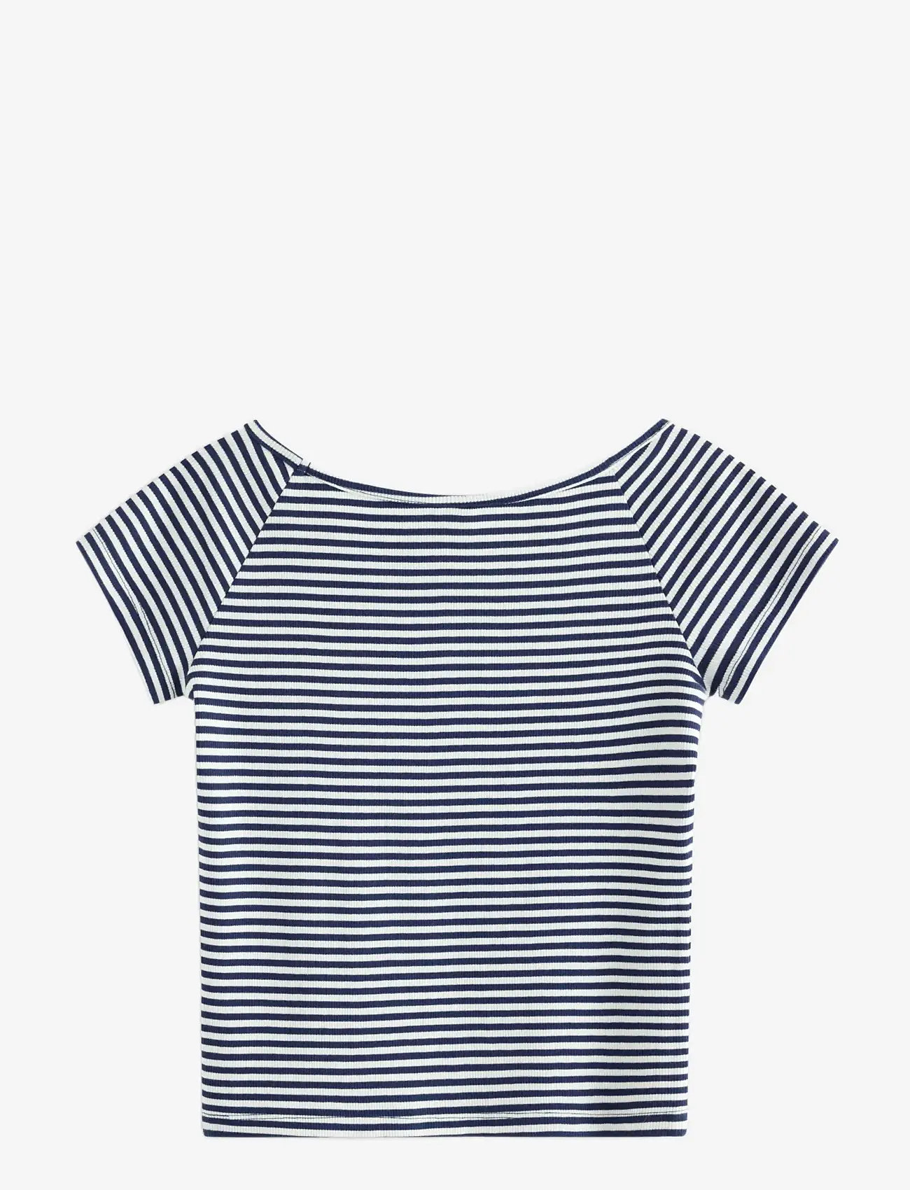 Lindex - Top short sleeve rib and deep - kurzärmelige - dark blue - 2