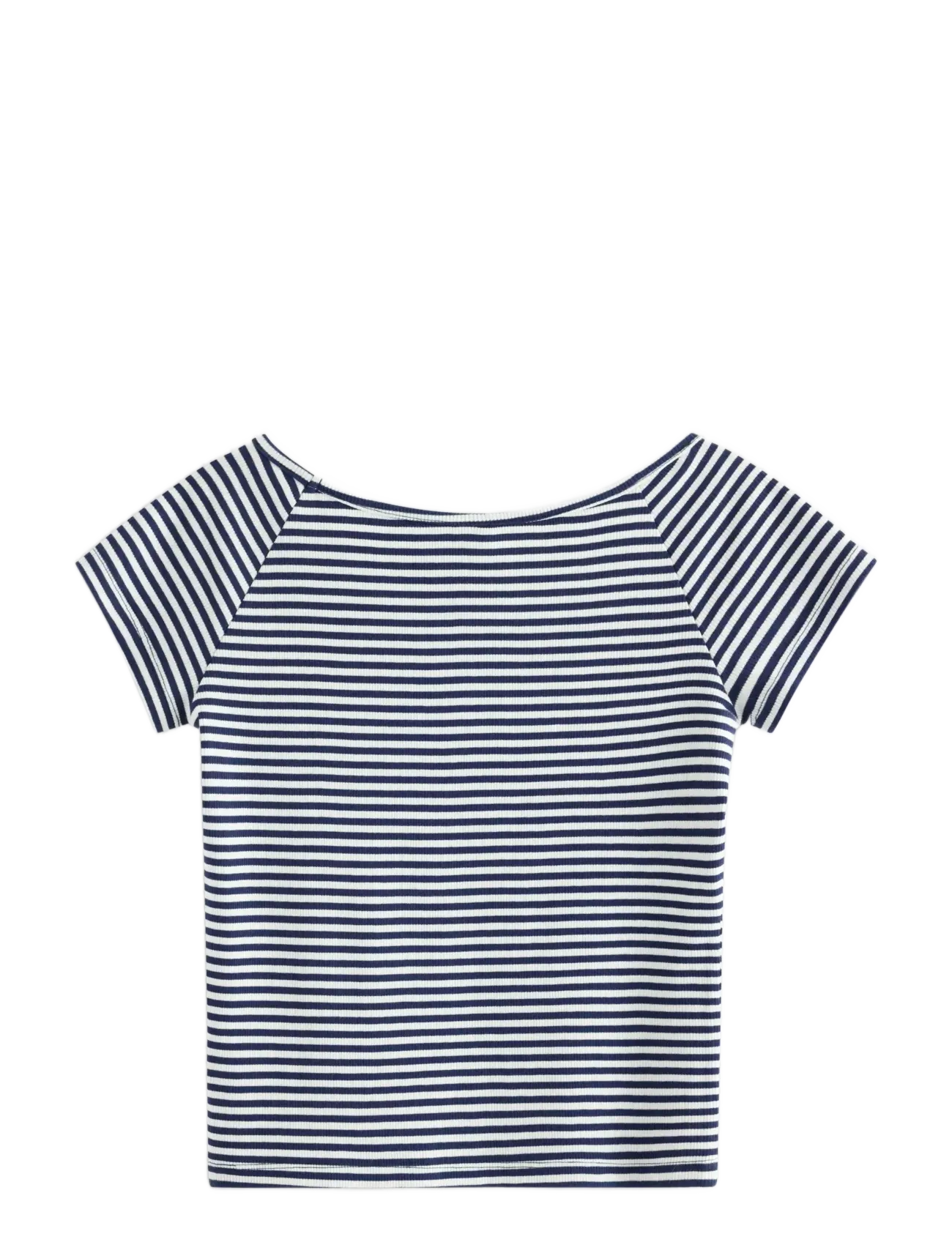 Lindex - Top short sleeve rib and deep - t-shirts à manches courtes - dark blue - 2