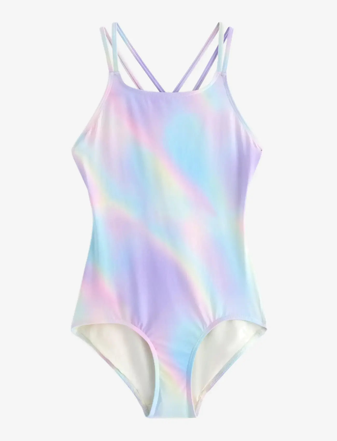 Lindex - Swimsuit rainbow rib - badeanzüge - light lilac - 0