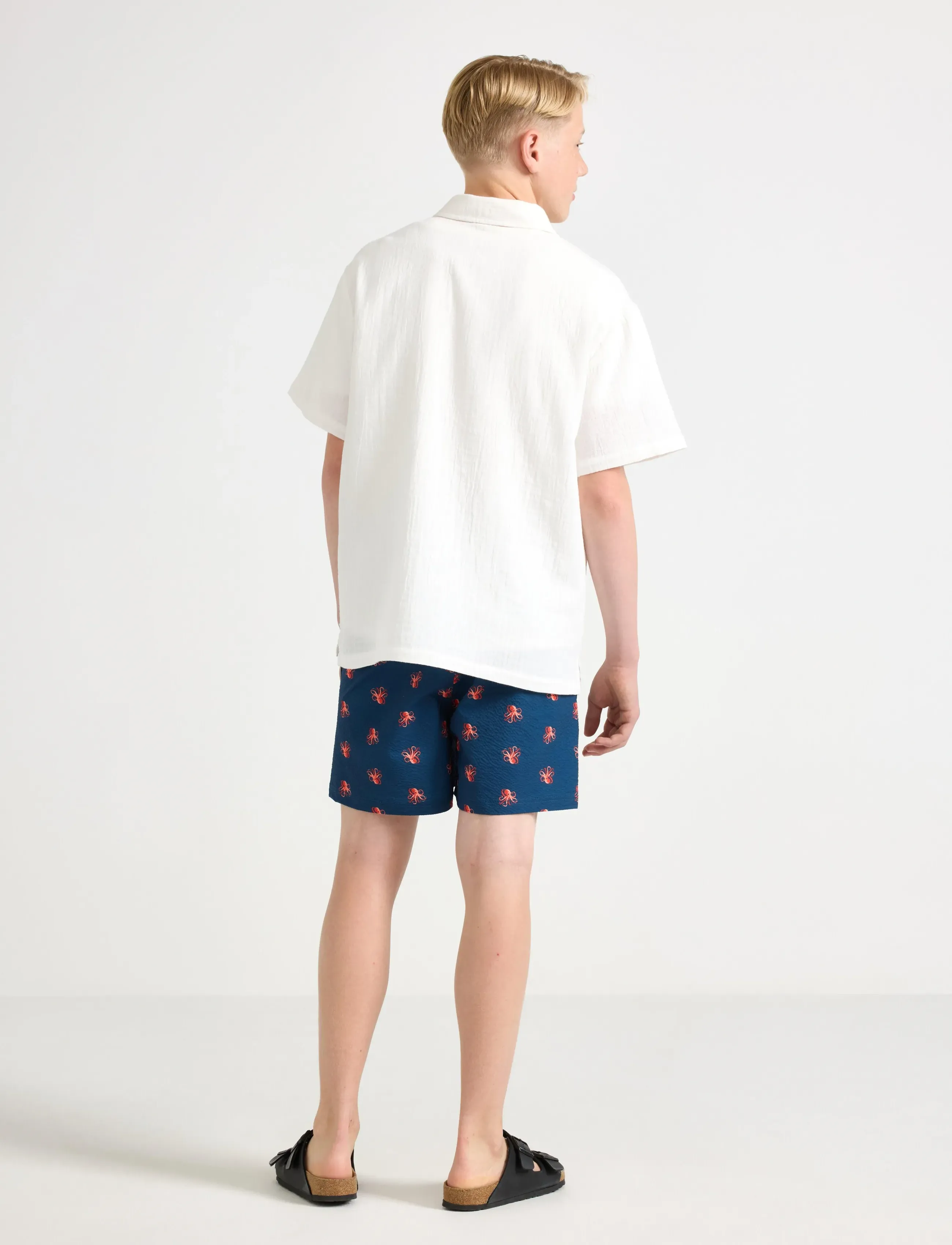 Lindex - Swim shorts with structure - spodenki - dk dusty blue - 3