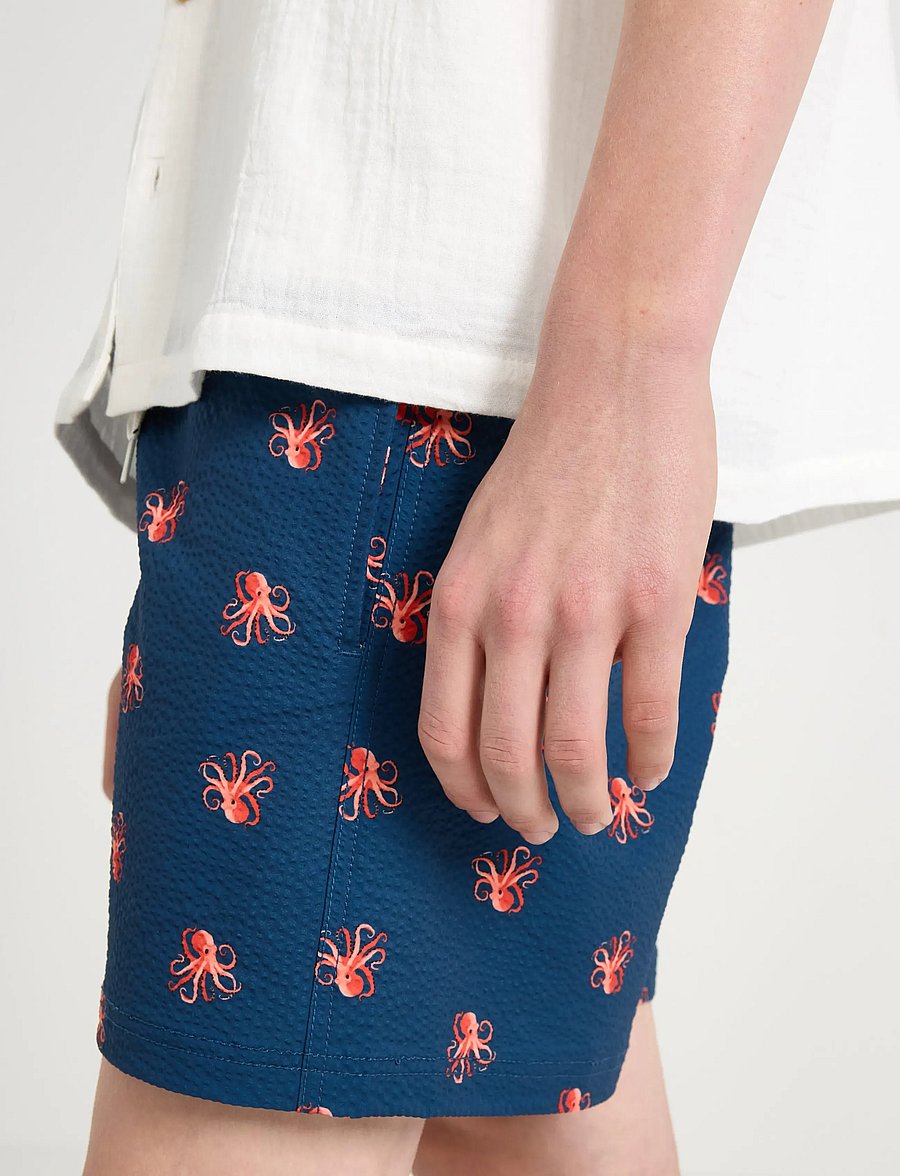 Lindex - Swim shorts with structure - shorts de bain - dk dusty blue - 4
