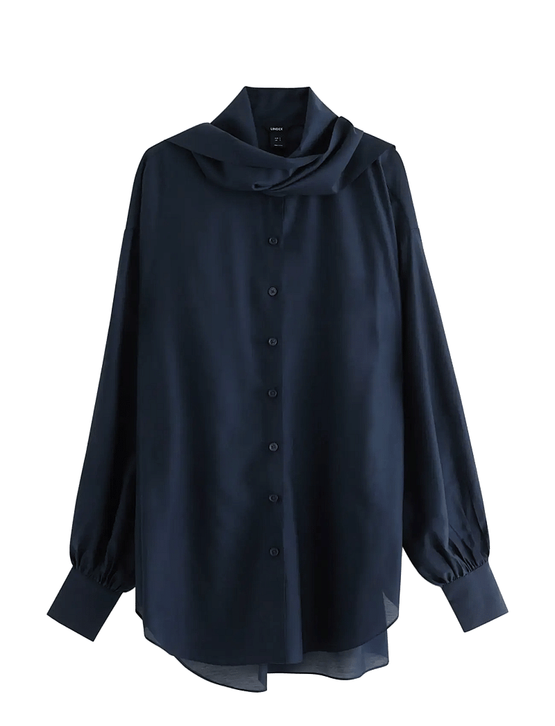 Lindex - Blouse Frida - langærmede bluser - dk blue - 1