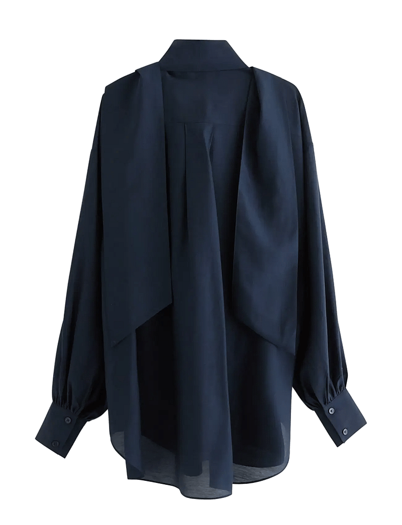 Lindex - Blouse Frida - langærmede bluser - dk blue - 2