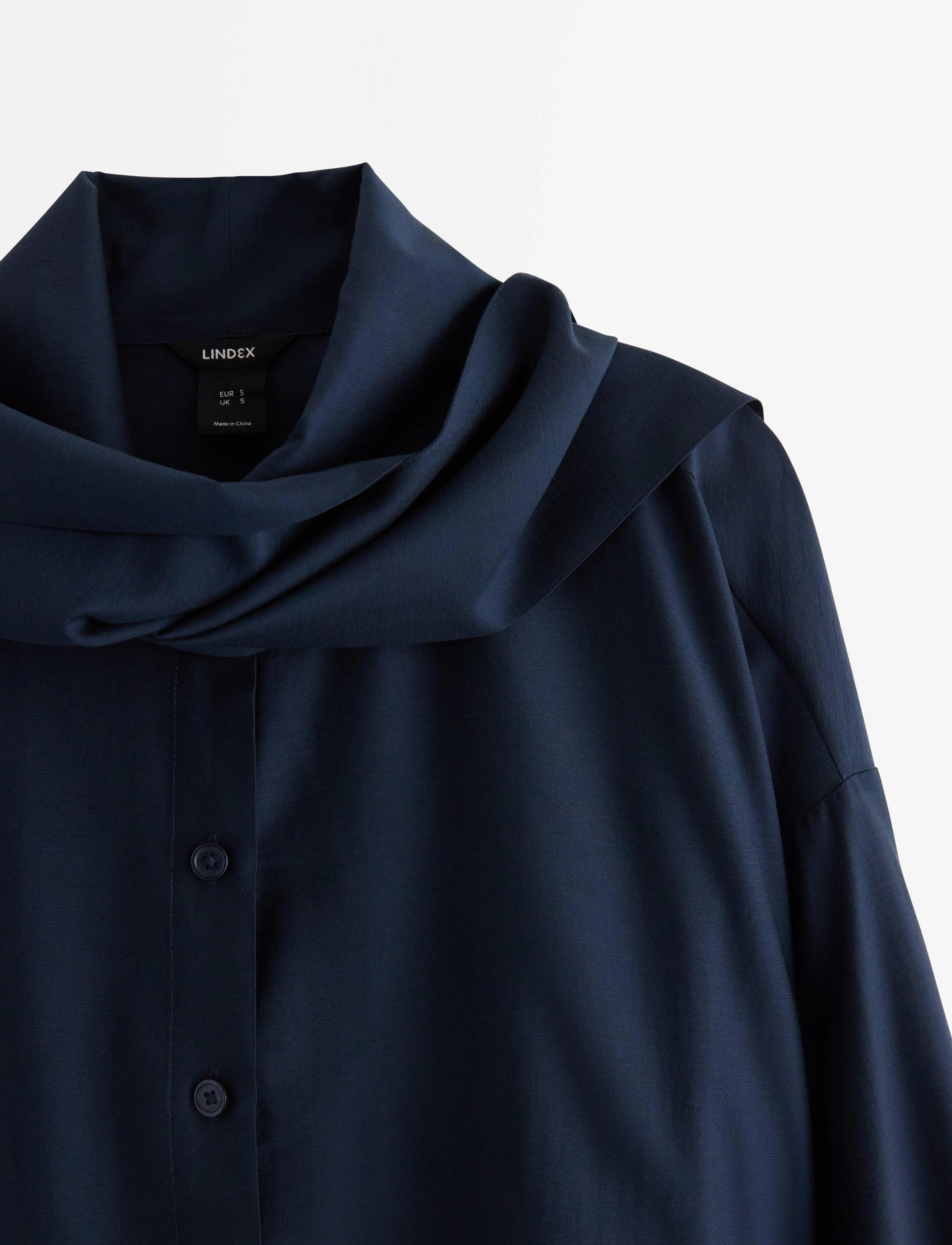 Lindex - Blouse Frida - langærmede bluser - dk blue - 5