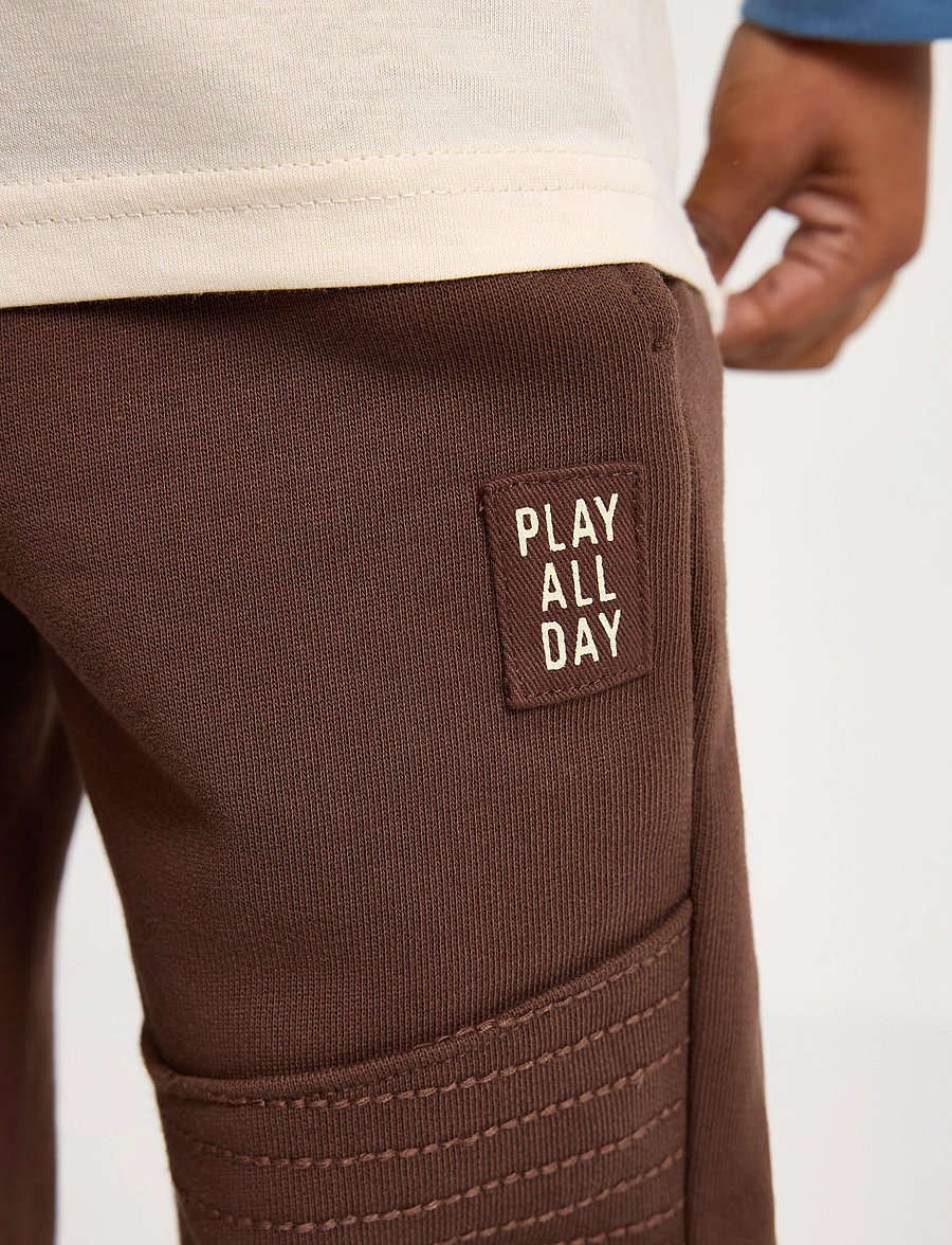 Lindex - Joggers with reinforced knees - jogginghosen - dark brown - 4