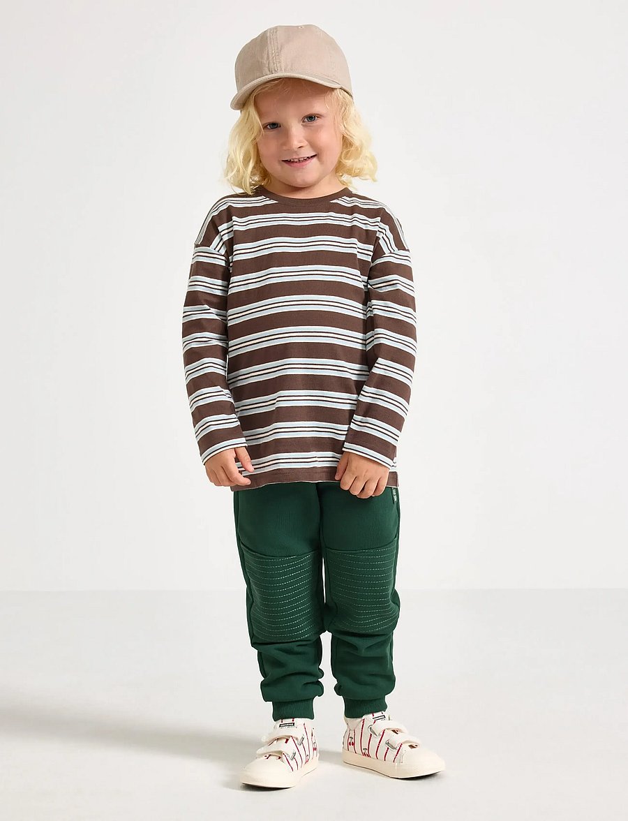 Lindex - Joggers with reinforced knees - jogginghosen - dark dusty green - 0