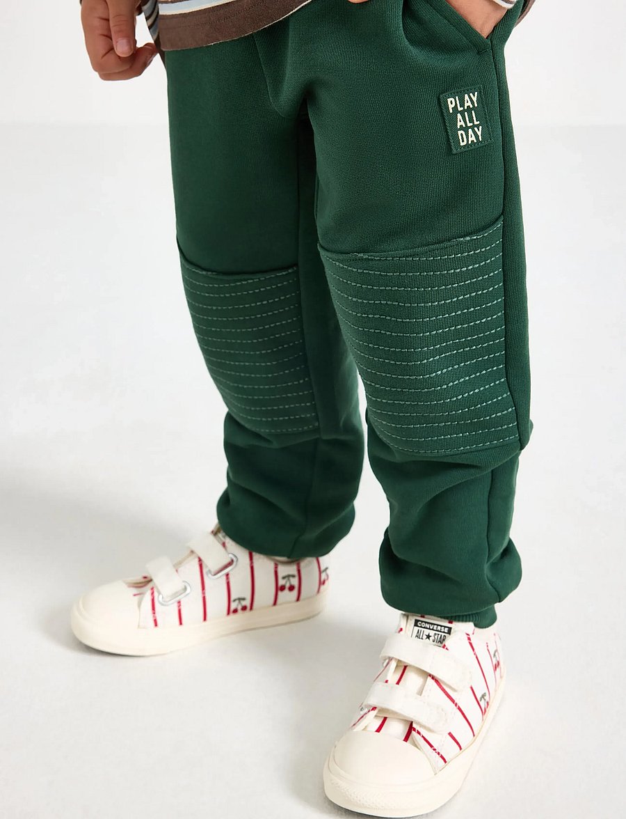 Lindex - Joggers with reinforced knees - jogginghosen - dark dusty green - 4