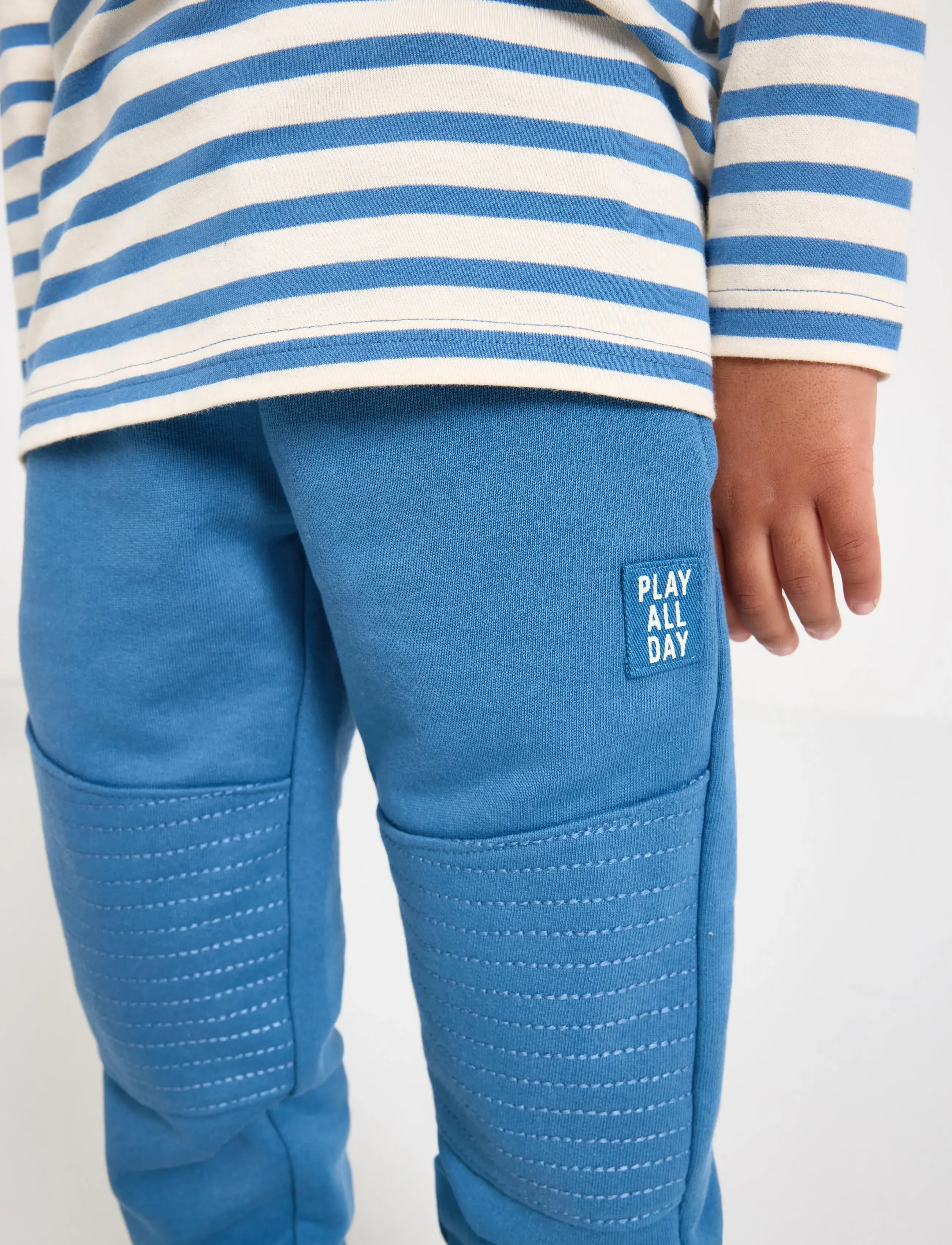 Lindex - Joggers with reinforced knees - mjukisbyxor - light dusty blue - 4