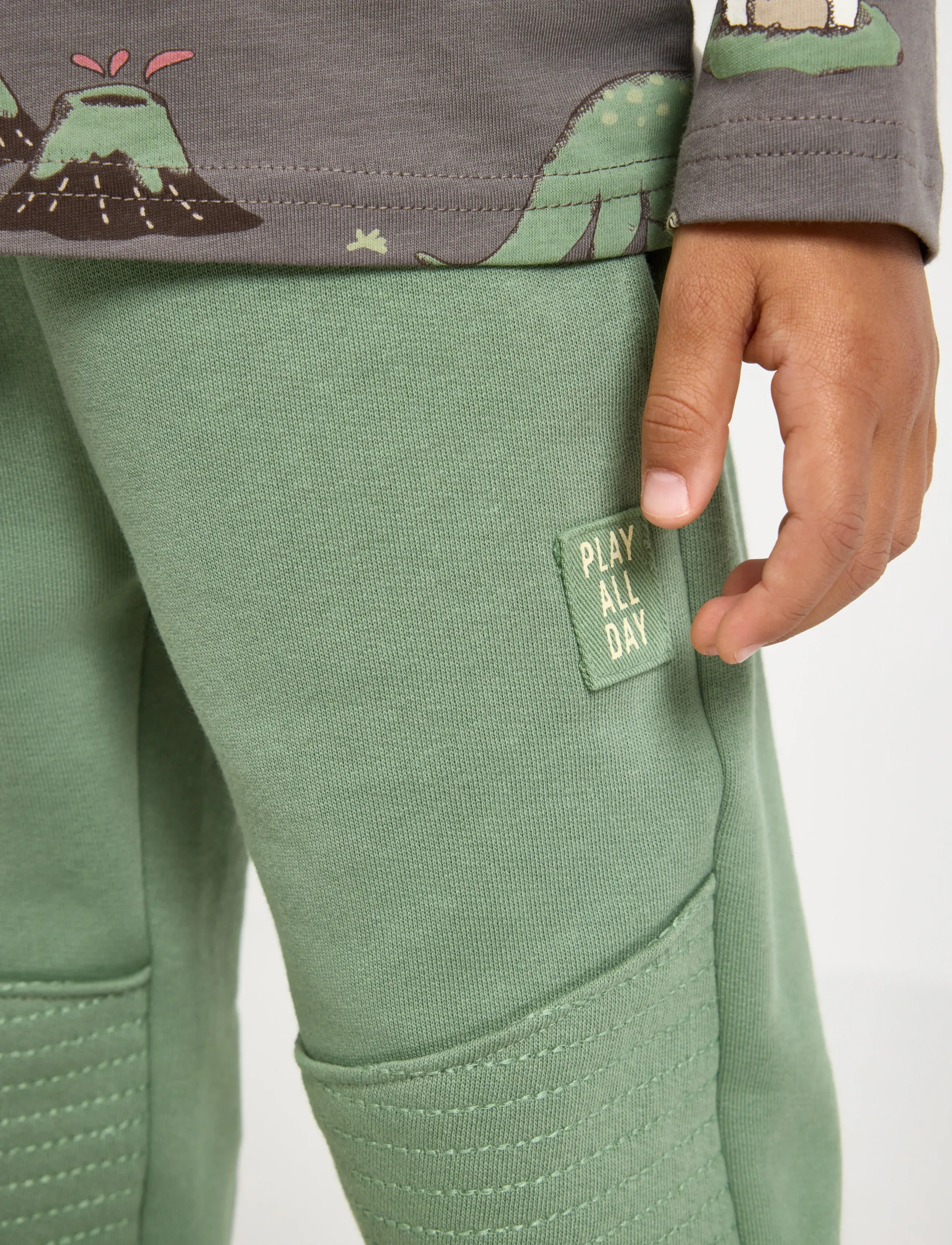 Lindex - Joggers with reinforced knees - jogginghosen - light khaki - 4