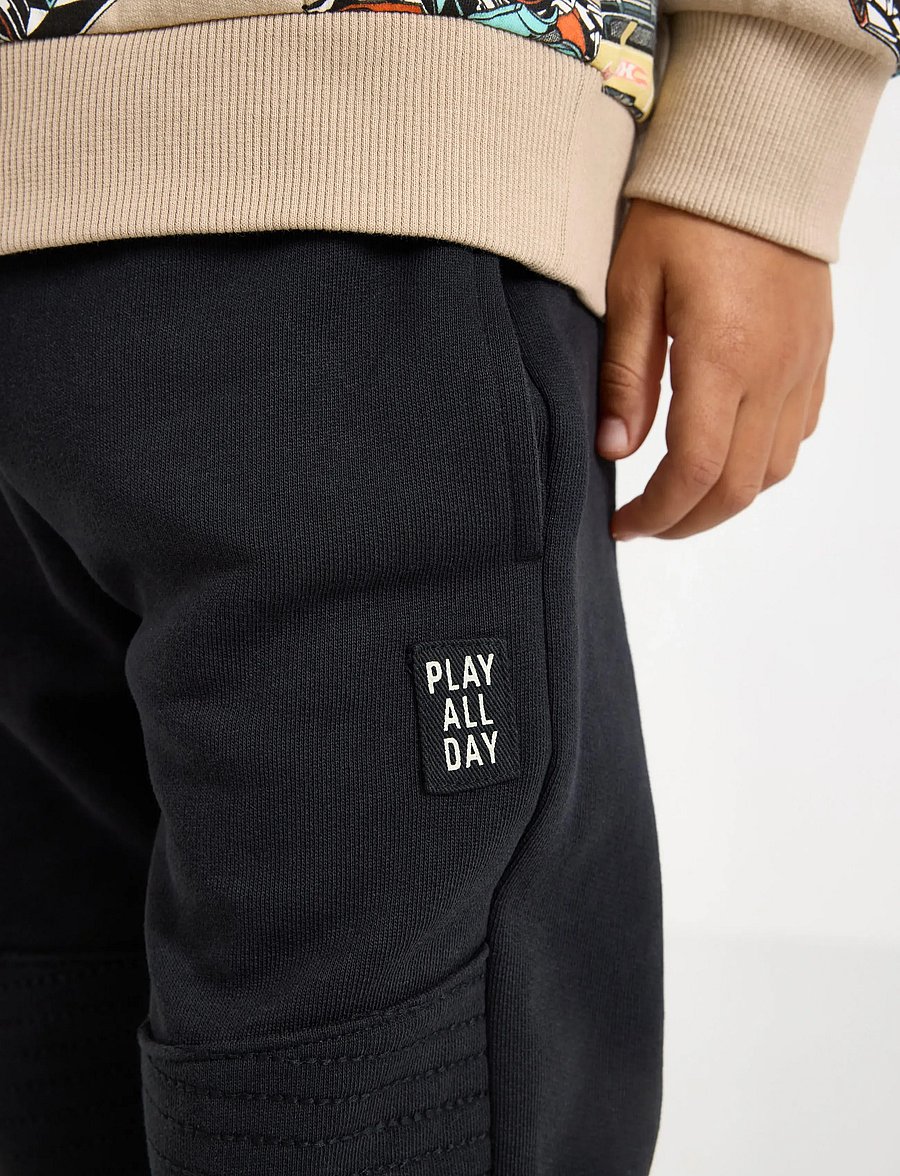 Lindex - Joggers with reinforced knees - jogginghosen - offblack - 4