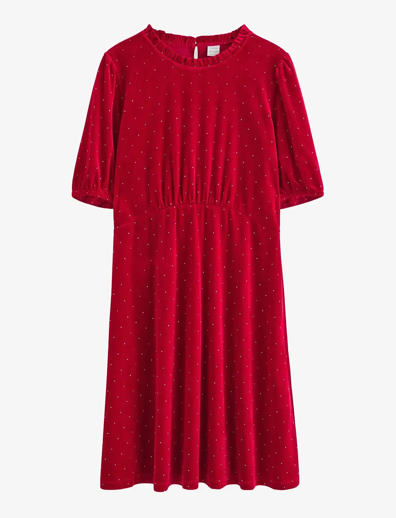 Lindex Dress Velvet With Gold Dots (DEX3009223) - Short-sleeved casual  dresses