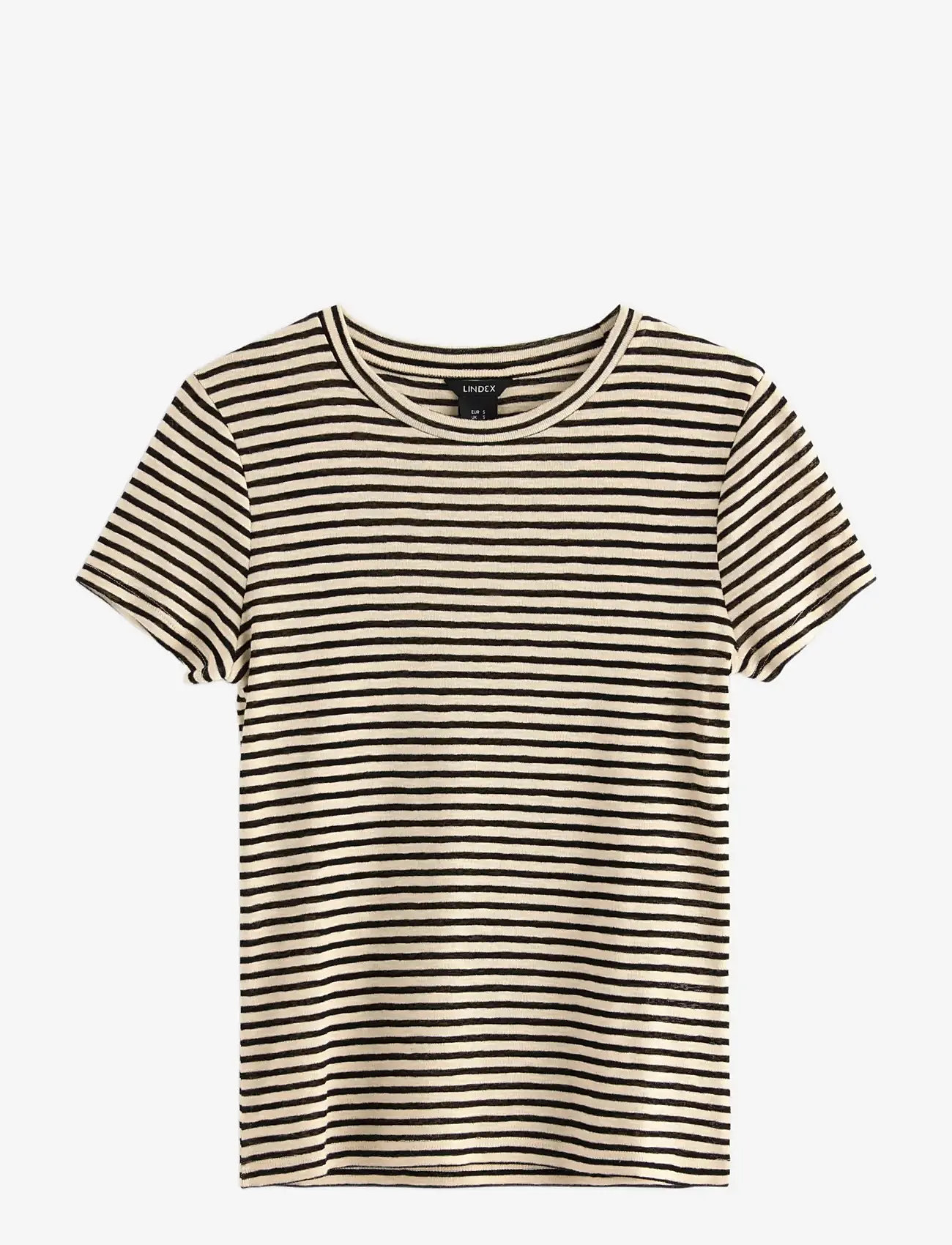 Lindex - Top Bella shortsleeve - t-särgid - light dusty beige - 1