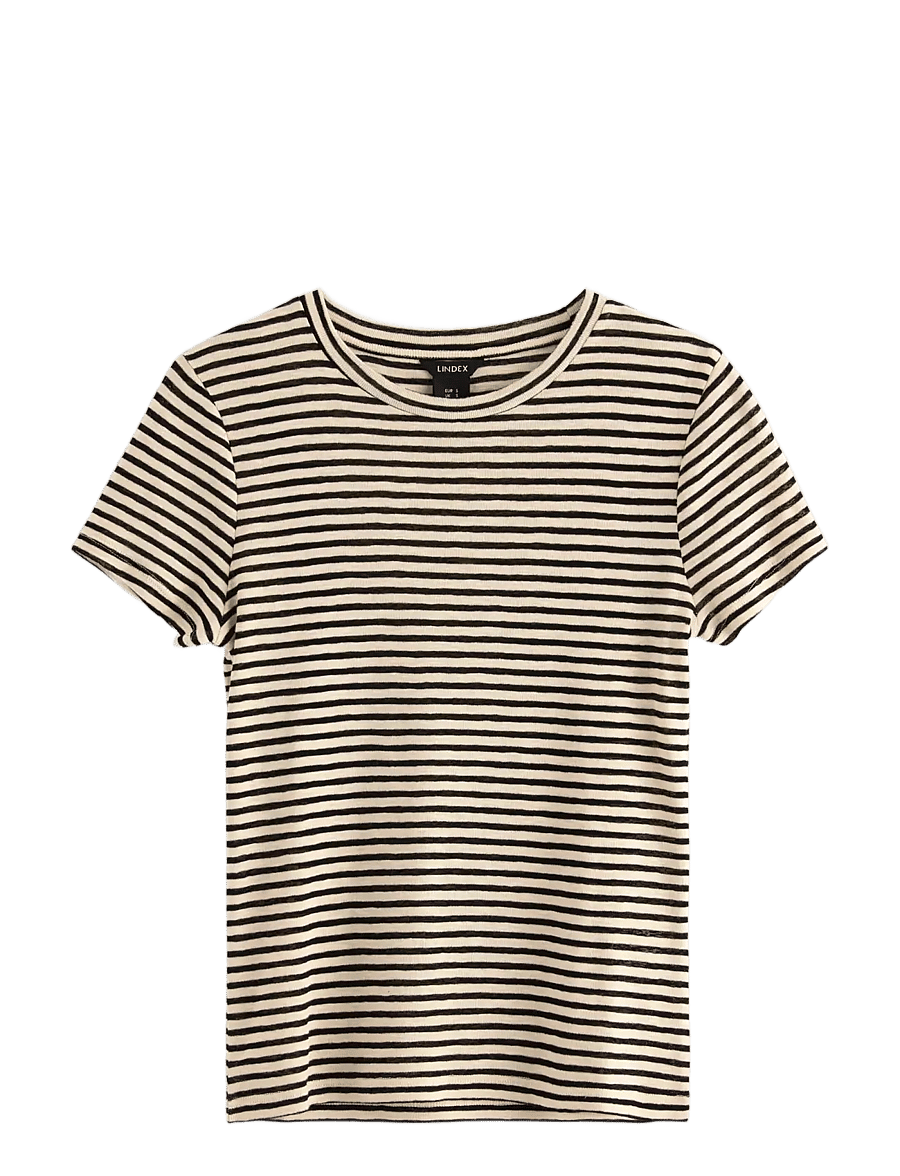 Lindex - Top Bella shortsleeve - t-shirts - light dusty beige - 1