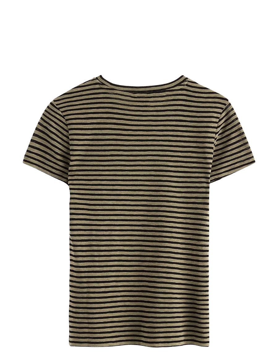 Lindex - Top Bella shortsleeve - t-särgid - light khaki - 2