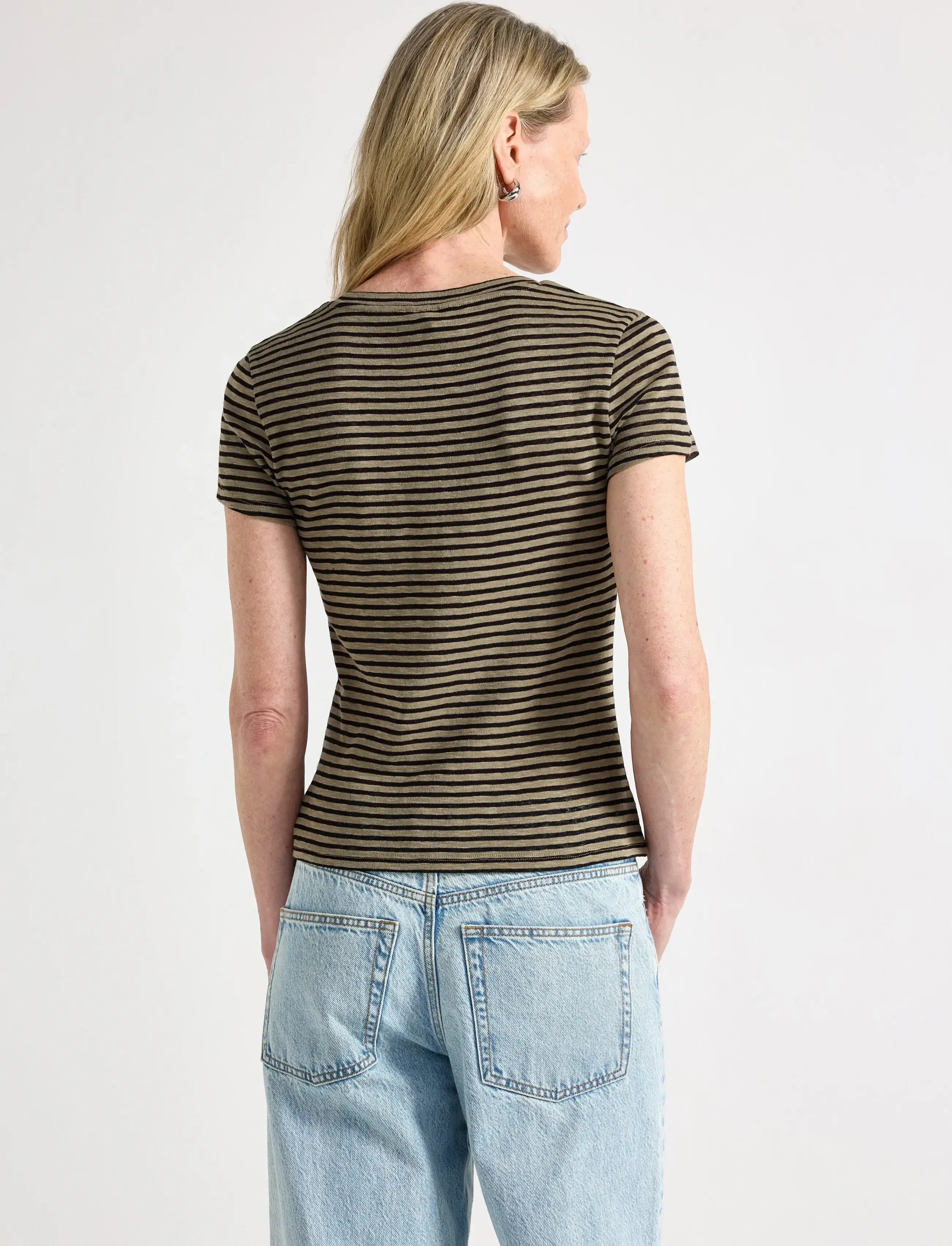 Lindex - Top Bella shortsleeve - t-shirts - light khaki - 3