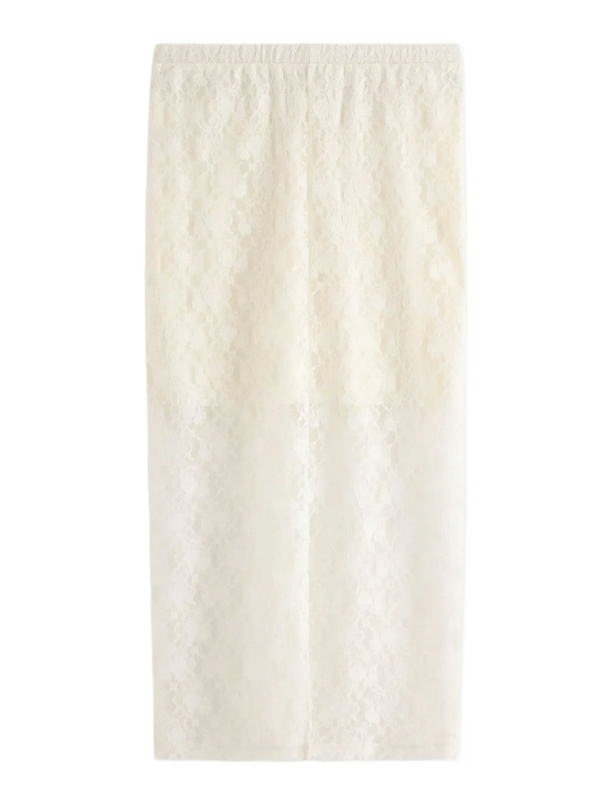 Lindex - Skirt in lace - midi-röcke - off white - 2