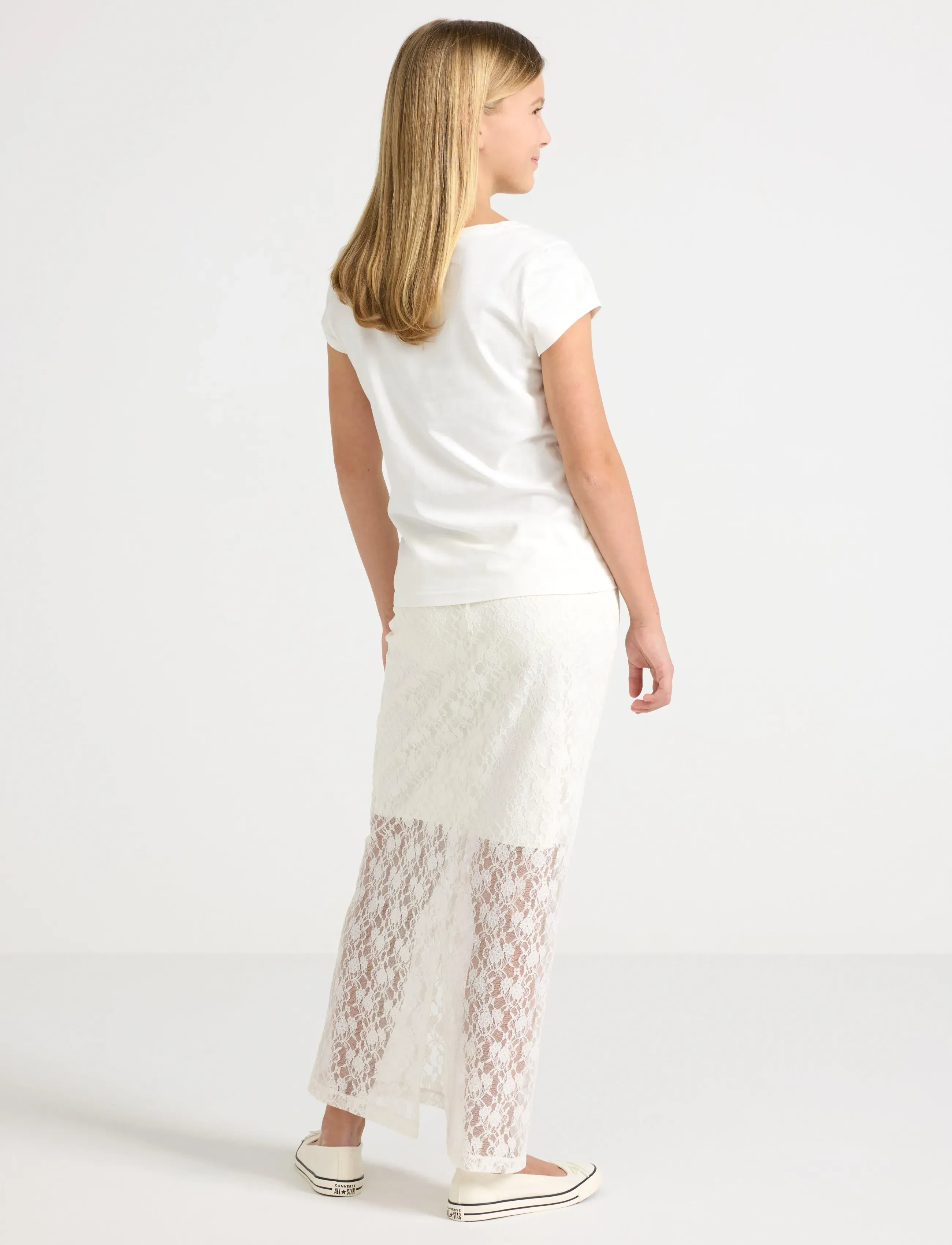 Lindex - Skirt in lace - midi-röcke - off white - 3