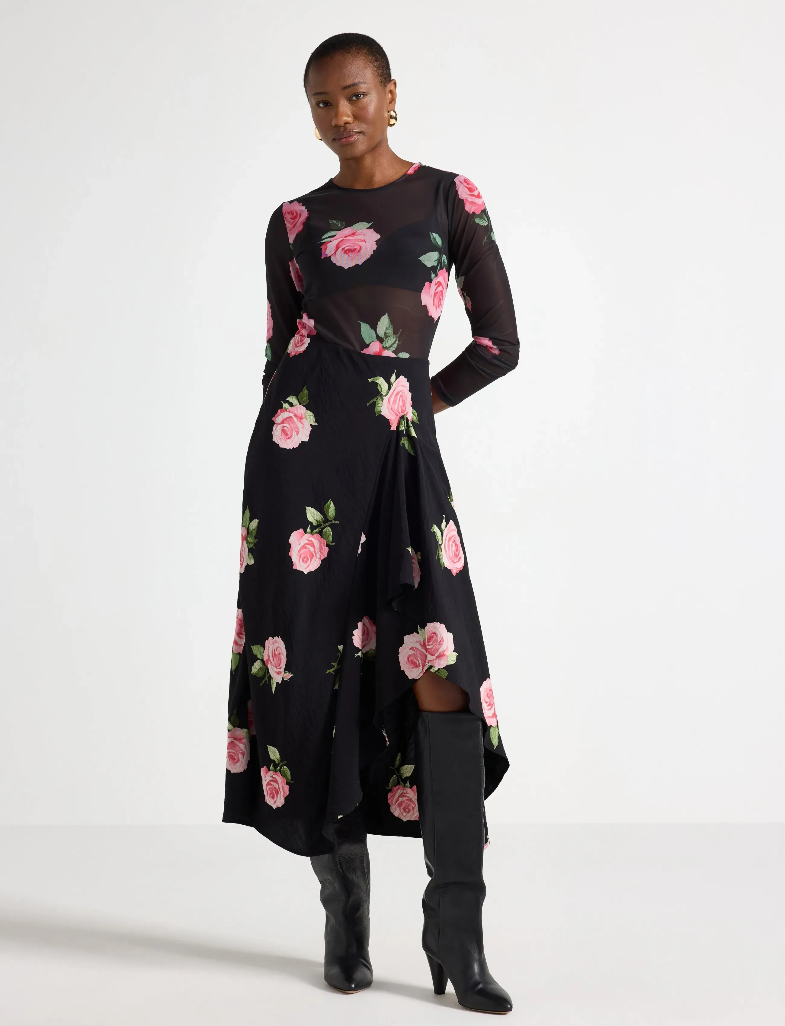 Lindex Skirt Melissa, S, Black, Nederdele > Maxi Nederdele, Dame