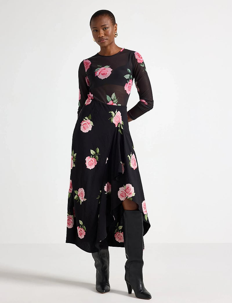 Lindex - Skirt Melissa - maksiseelikud - black - 0