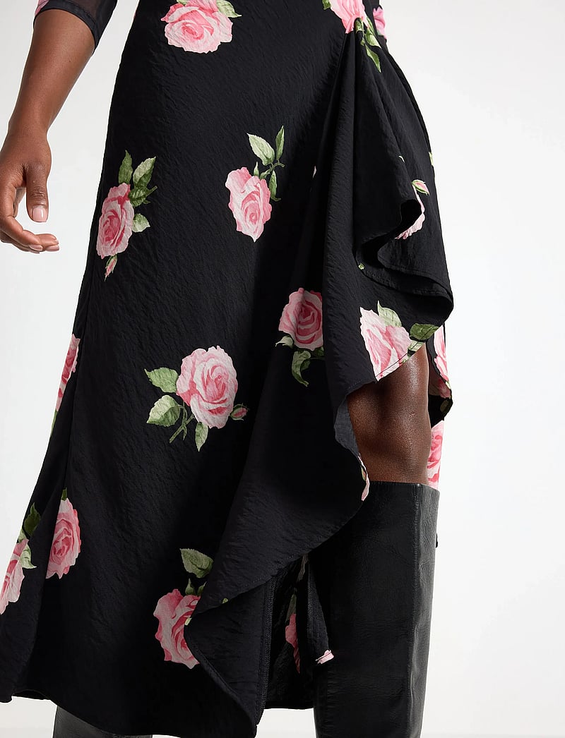 Lindex - Skirt Melissa - maksiseelikud - black - 4