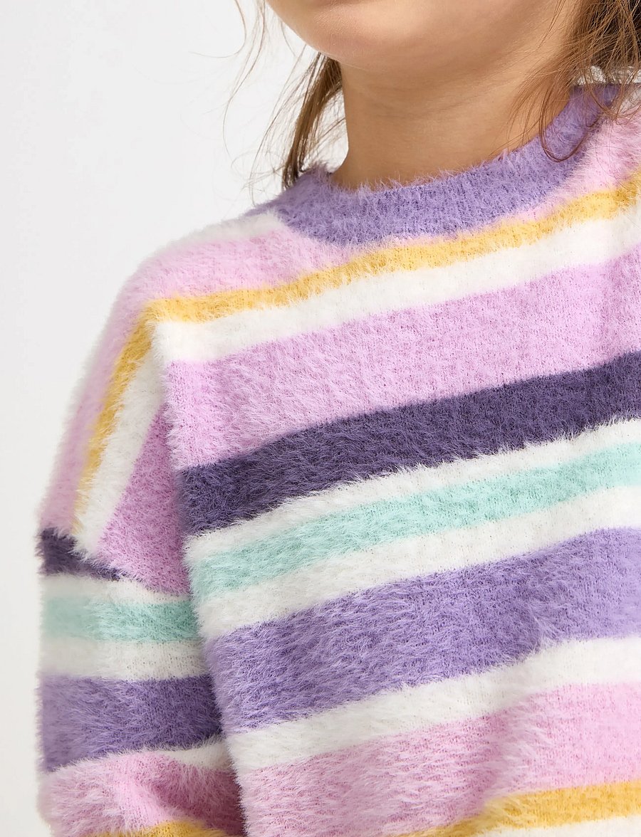 Lindex - Jumper in feather yarn - pullover - lilac - 4