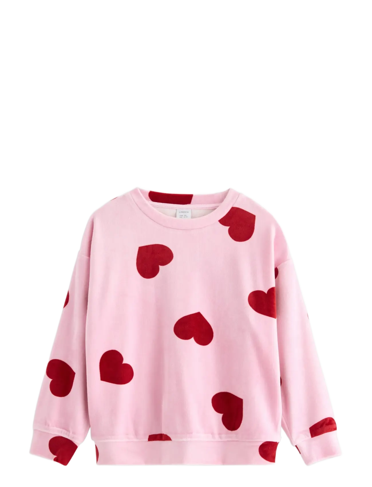 Långärmad tröja i velour - LIGHT PINK