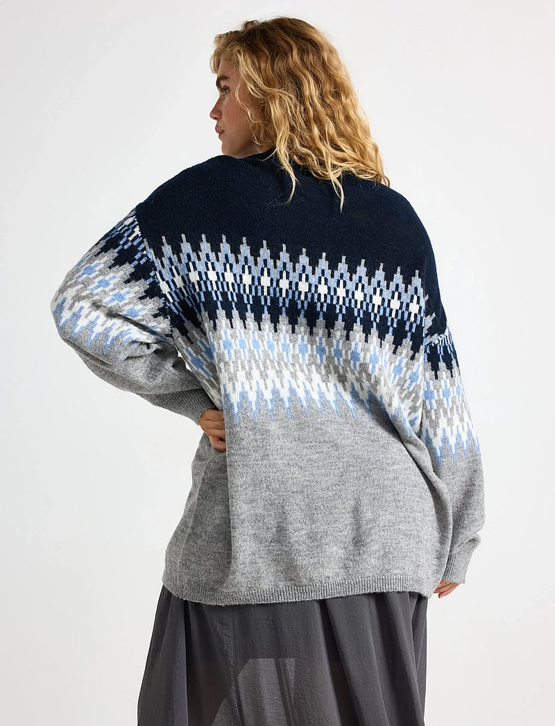 Lindex - Stickad tröja - pullover - grey melange - 3
