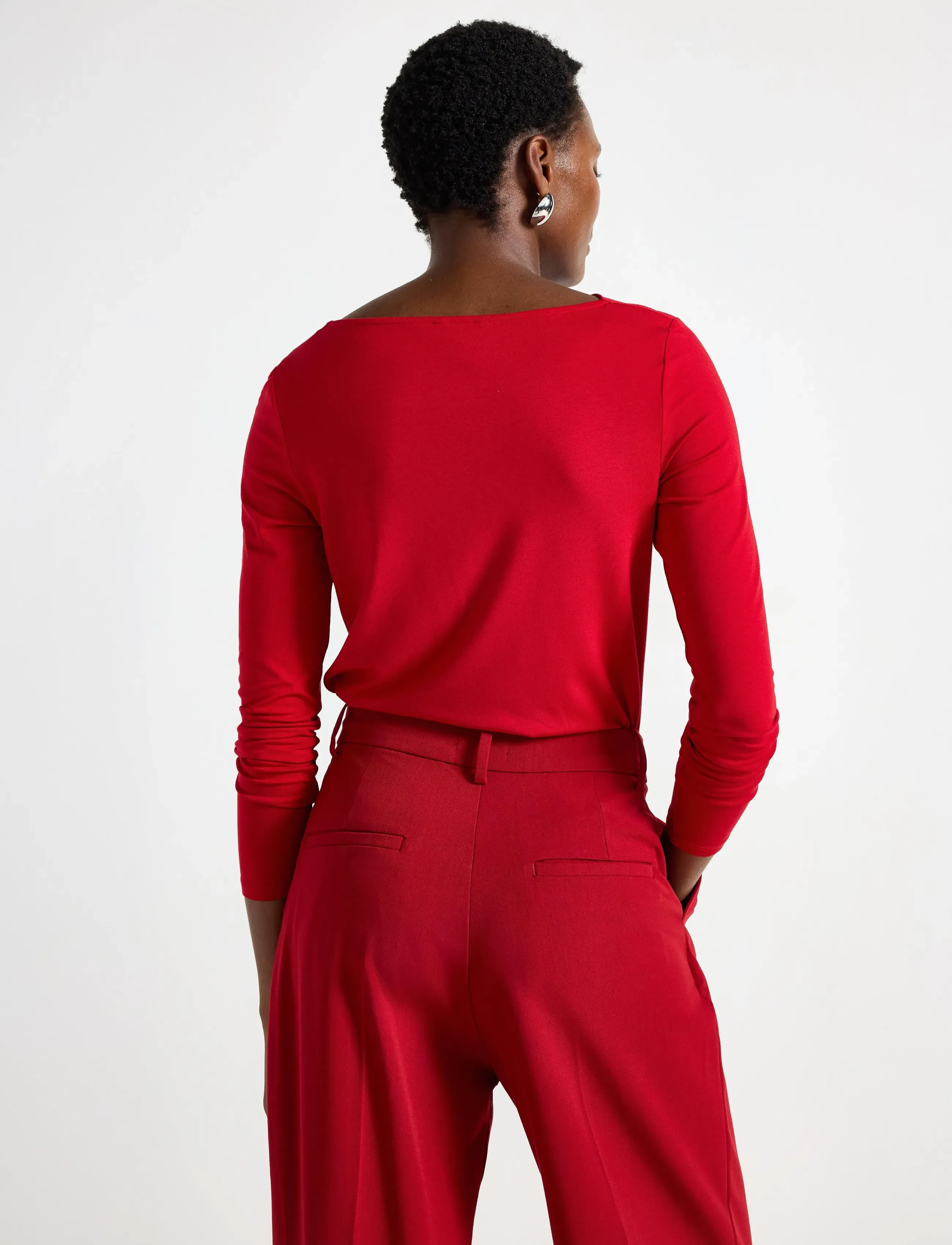 Lindex - Top Simona - pitkähihaiset paidat - dark red - 3