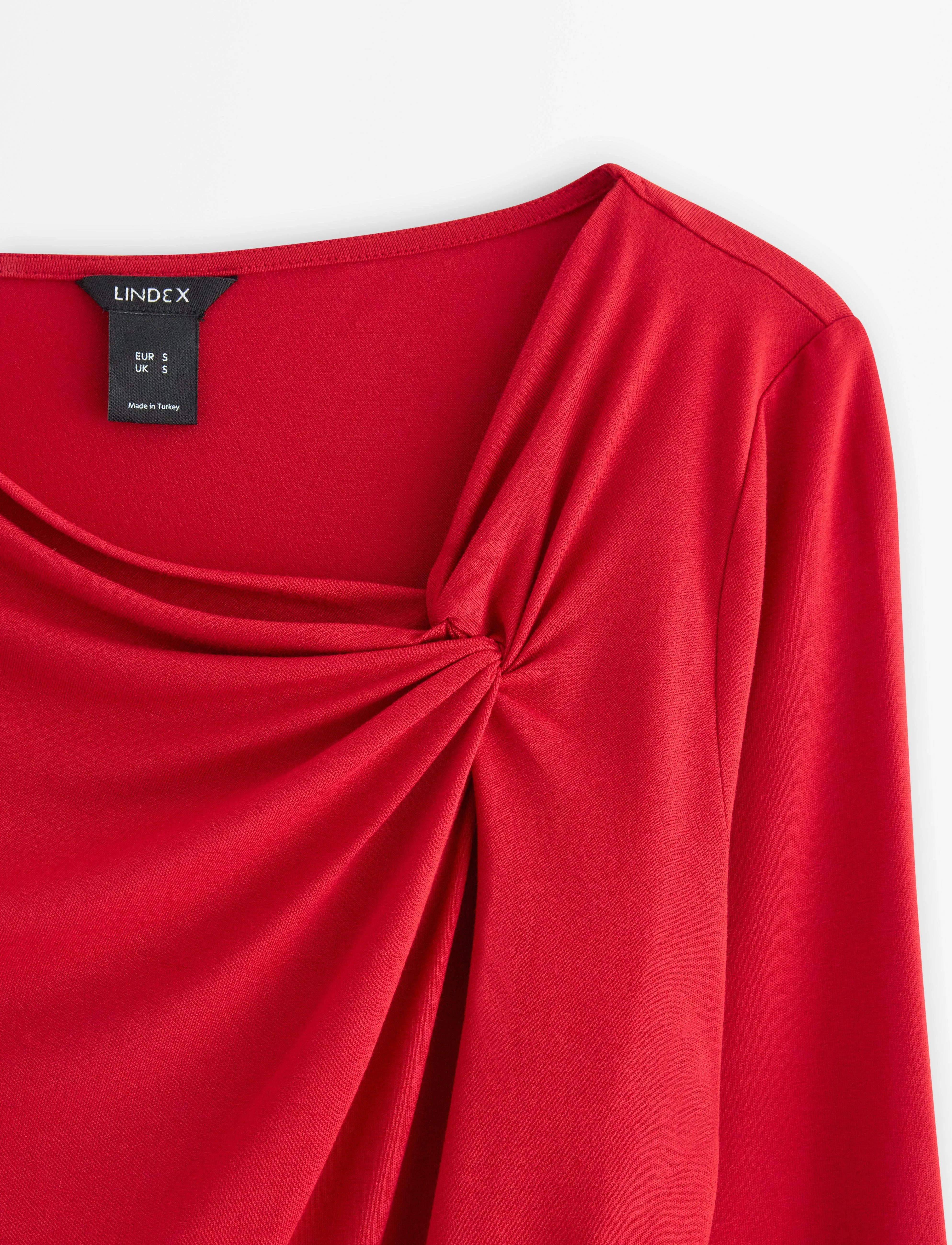 Lindex - Top Simona - pitkähihaiset paidat - dark red - 5