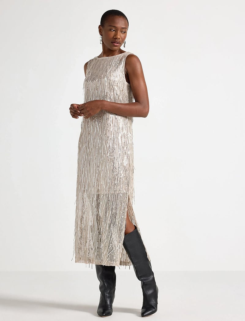 Lindex - Dress Carol - pailletkjoler - silver - 0