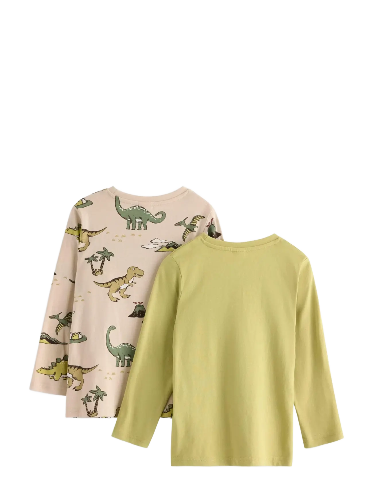 Lindex - Top LS Dino 2 pack - t-shirts à manches longues - light dusty green - 2