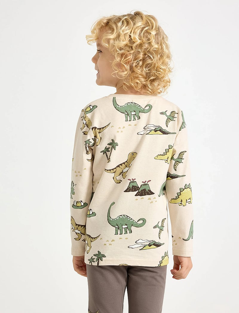 Lindex - Top LS Dino 2 pack - langärmelig - light dusty green - 3