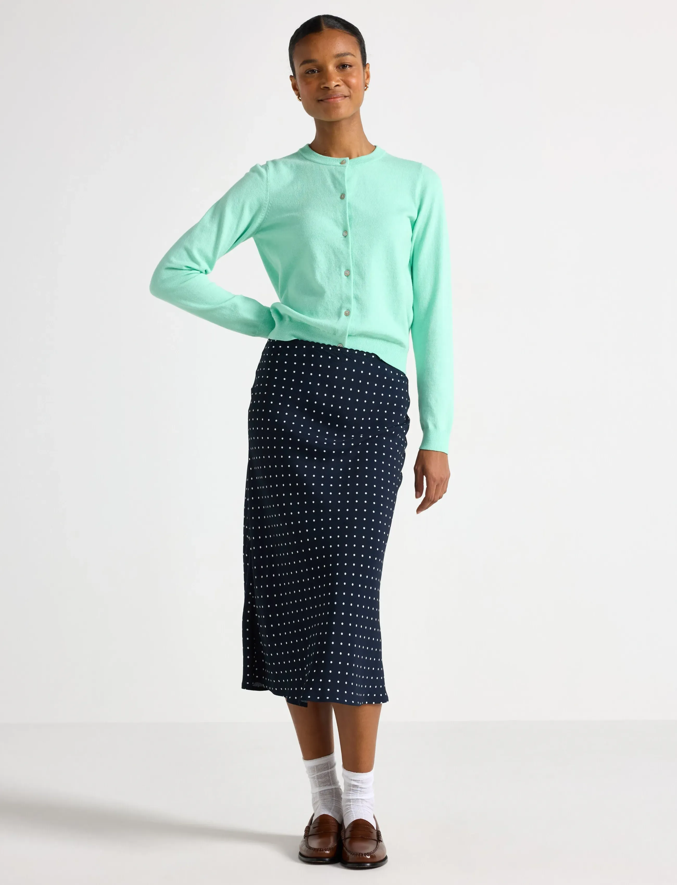 Lindex Skirt Hazel - Midi-Röcke - DARK NAVY / navy