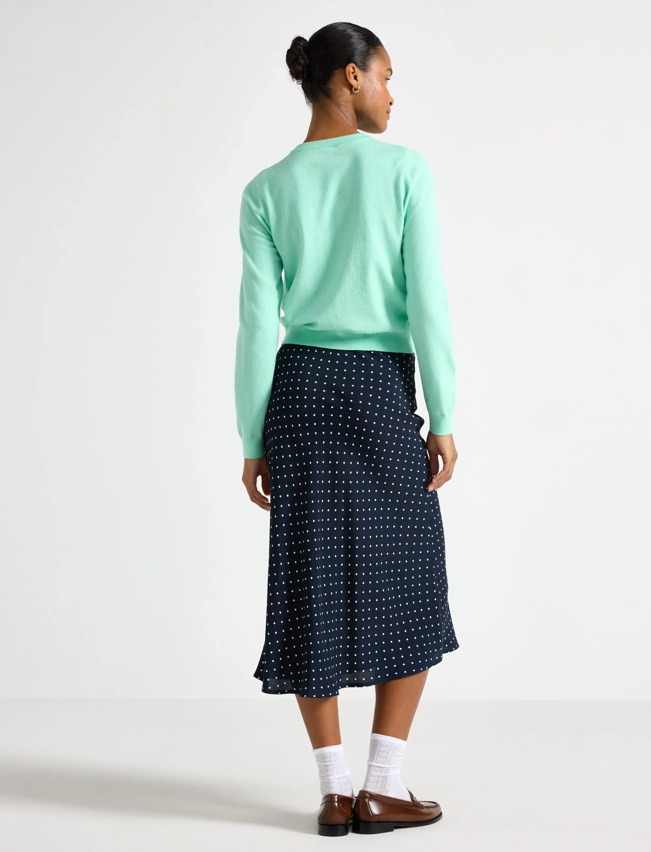 Lindex - Midi skirt - vidutinio ilgio sijonai - dark navy - 3