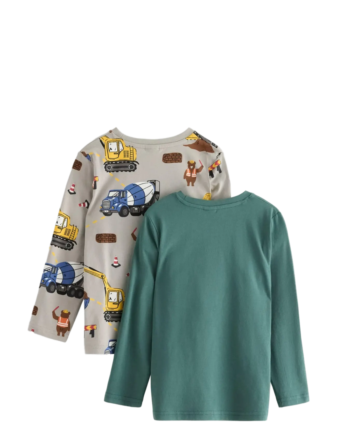 Lindex - 2-pack long-sleeved tops - dark dusty green - 2