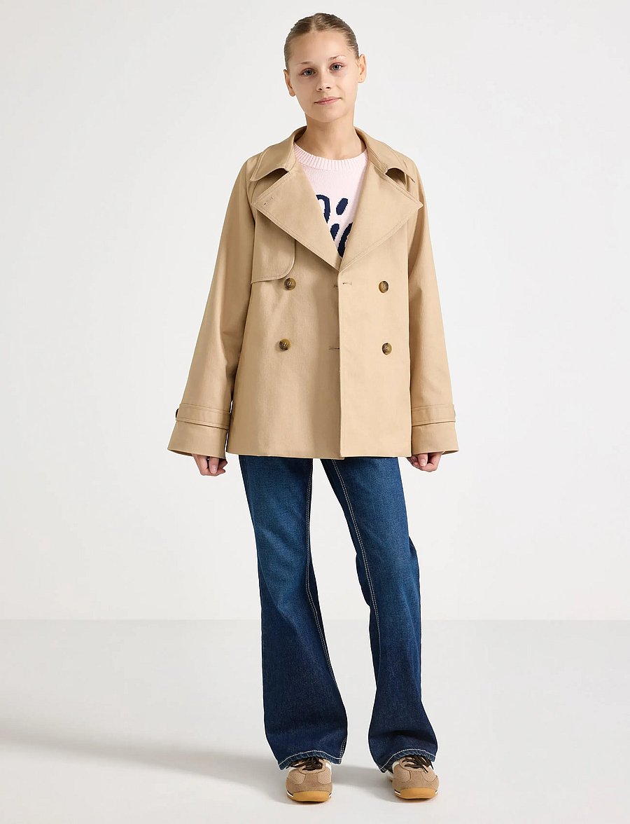 Lindex - Short trench coat - mäntel - beige - 0