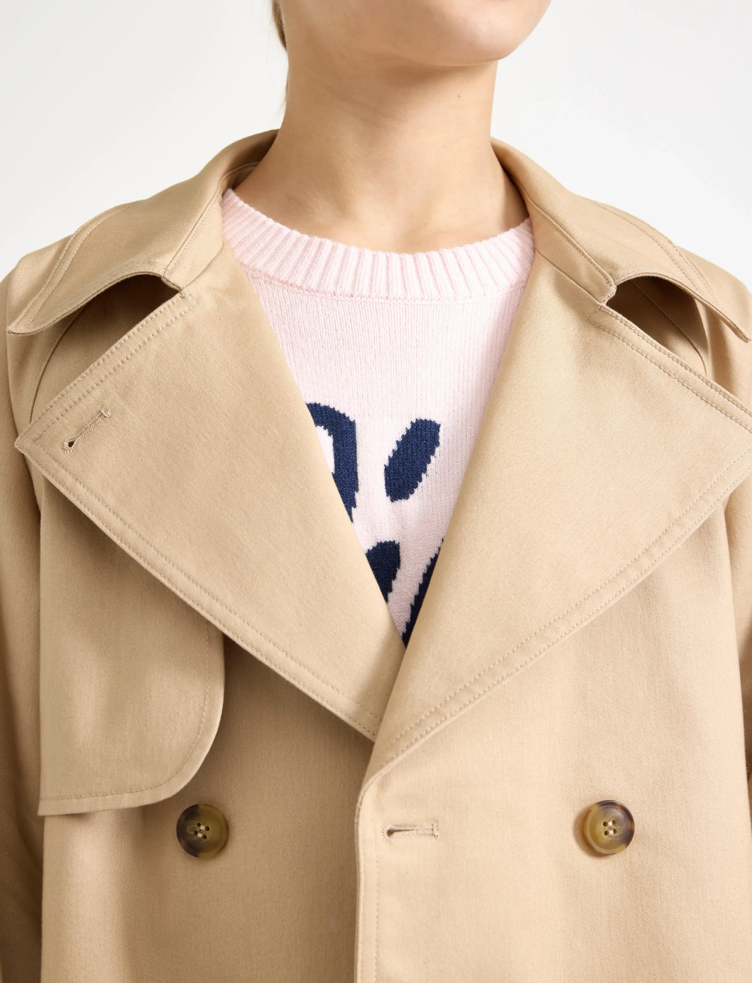 Lindex - Short trench coat - kåper - beige - 5