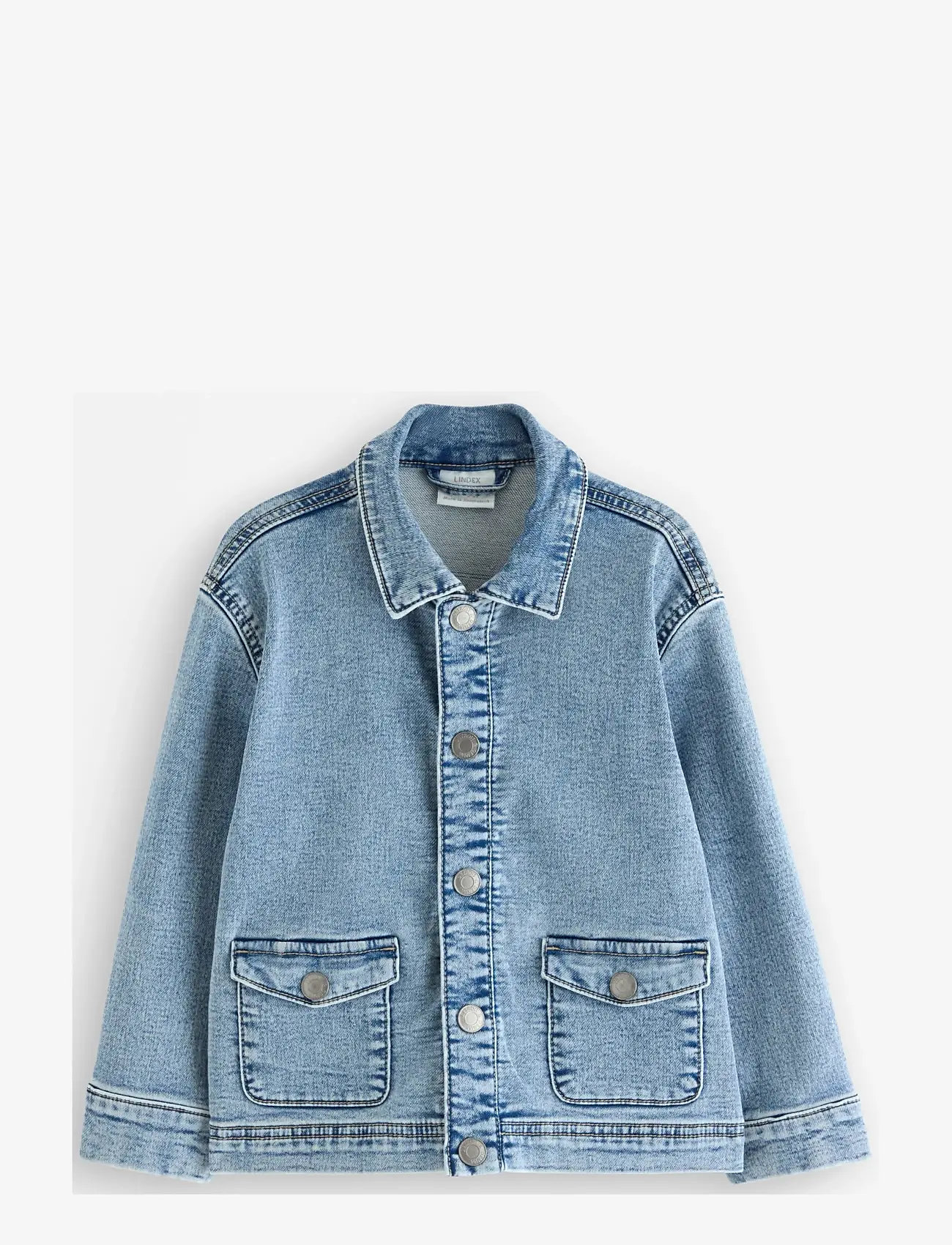 Lindex - Jacket in denim jersey - teksa ja velvet - light denim - 1