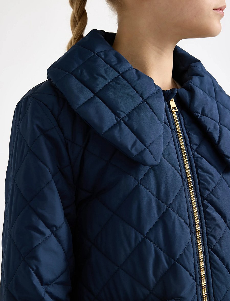 Lindex - Water repellent jacket with collar - quiltade jackor - dark blue - 5