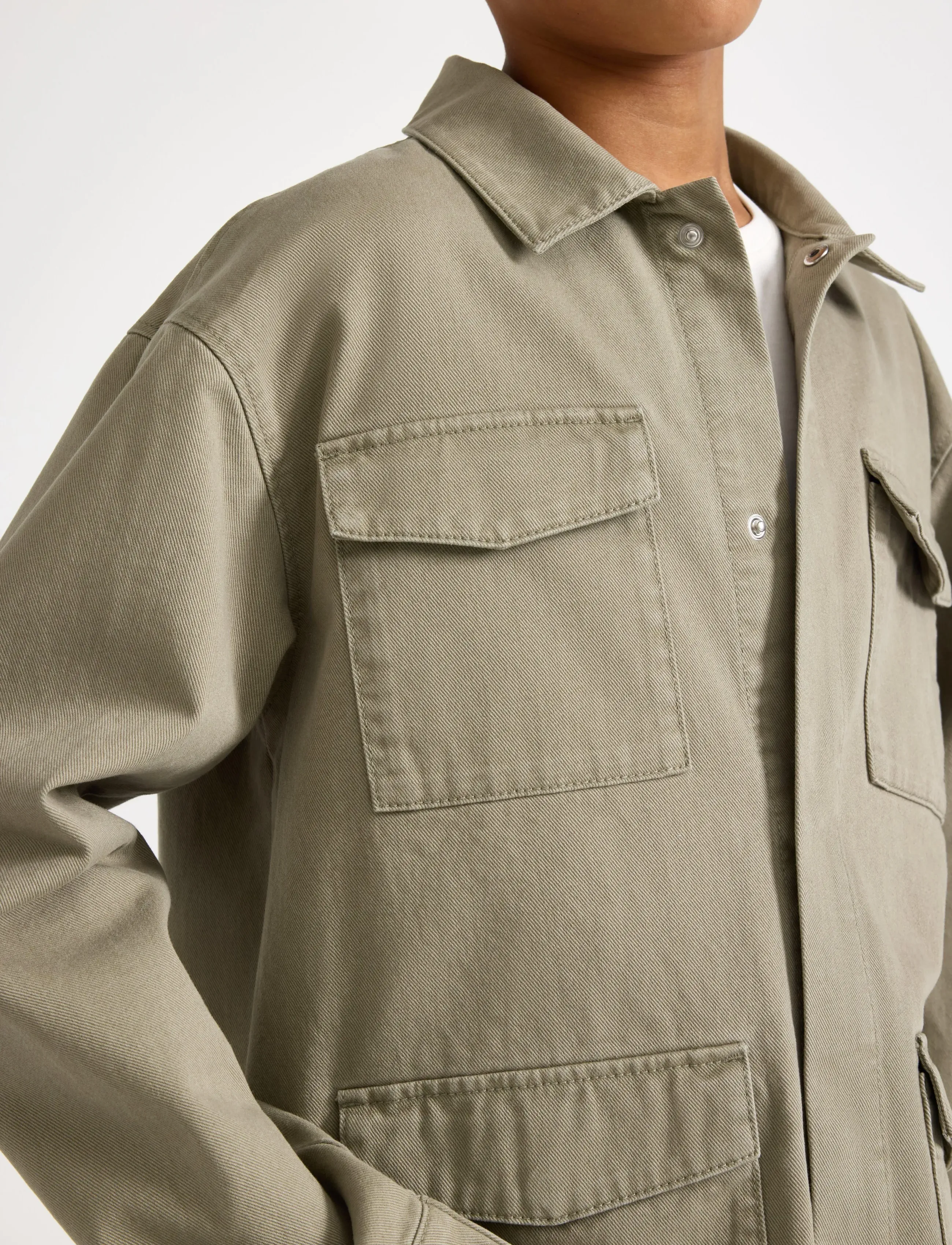 Lindex - Cargo jacket - kerged joped - light dusty khaki - 4
