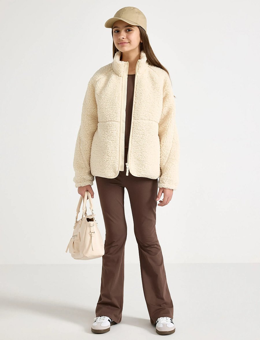 Lindex - Jacket pile school girl - fleecejacken - light beige - 0