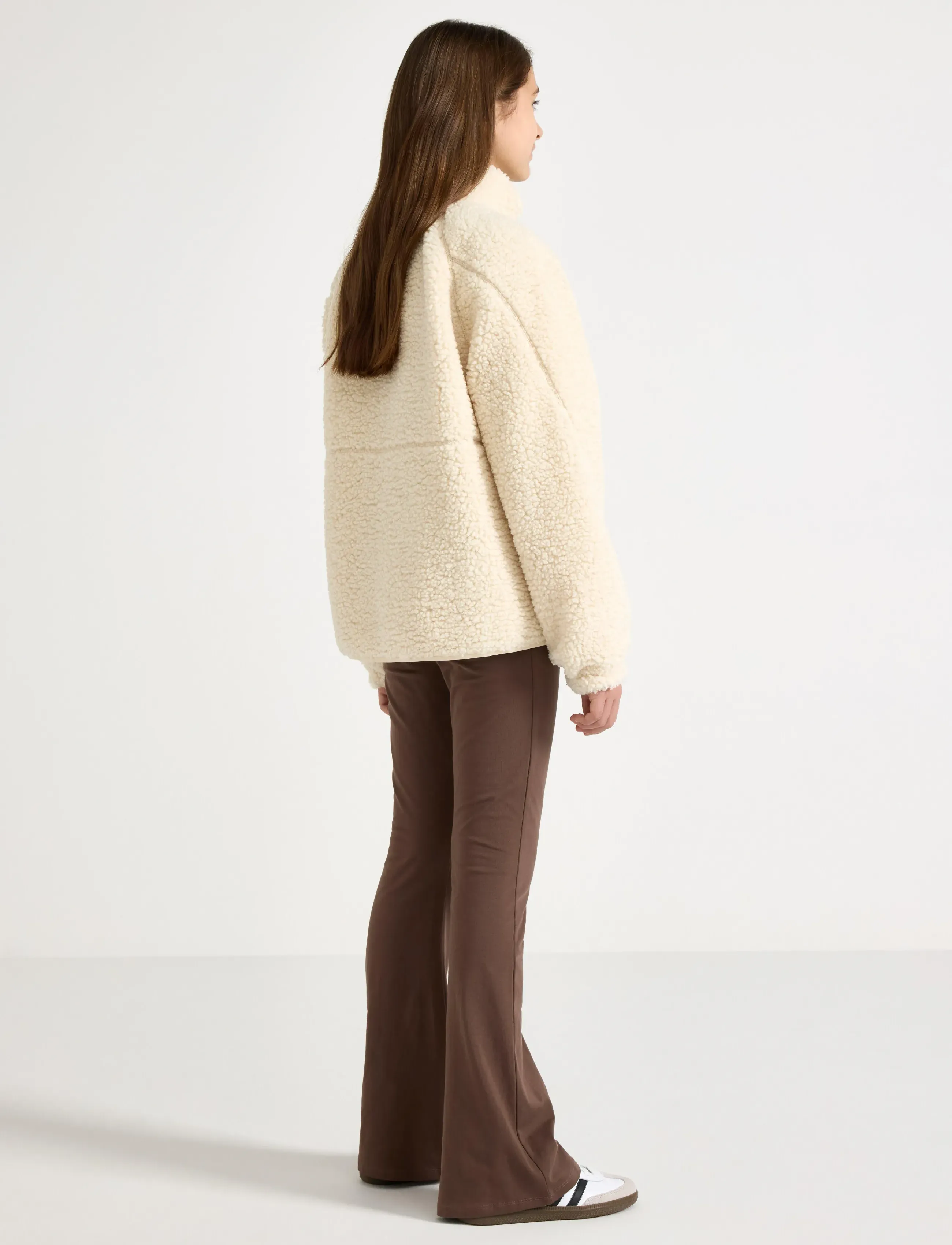 Lindex - Jacket pile school girl - flīsa virsjakas - light beige - 3