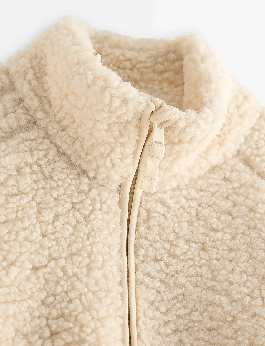 Lindex - Jacket pile school girl - fleecejacken - light beige - 5